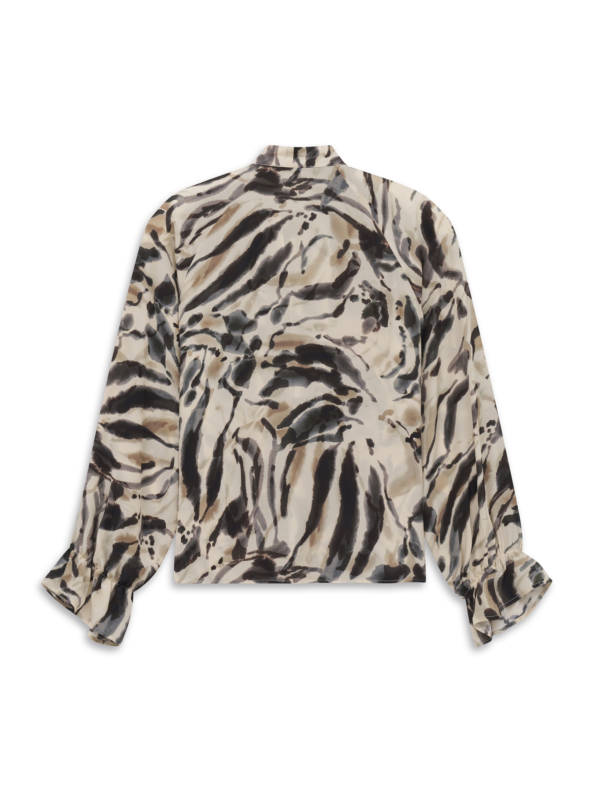 bugatti Langarmbluse »Modern Fit« Modern Fit Viskose Grafikprint Schluppe
