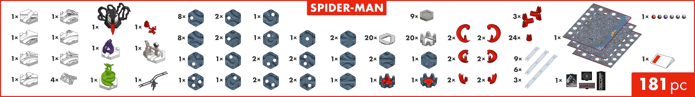 Ravensburger Kugelbahn-Bausatz »GraviTrax BASE Spider-Man - Action Set« Made in Europe
