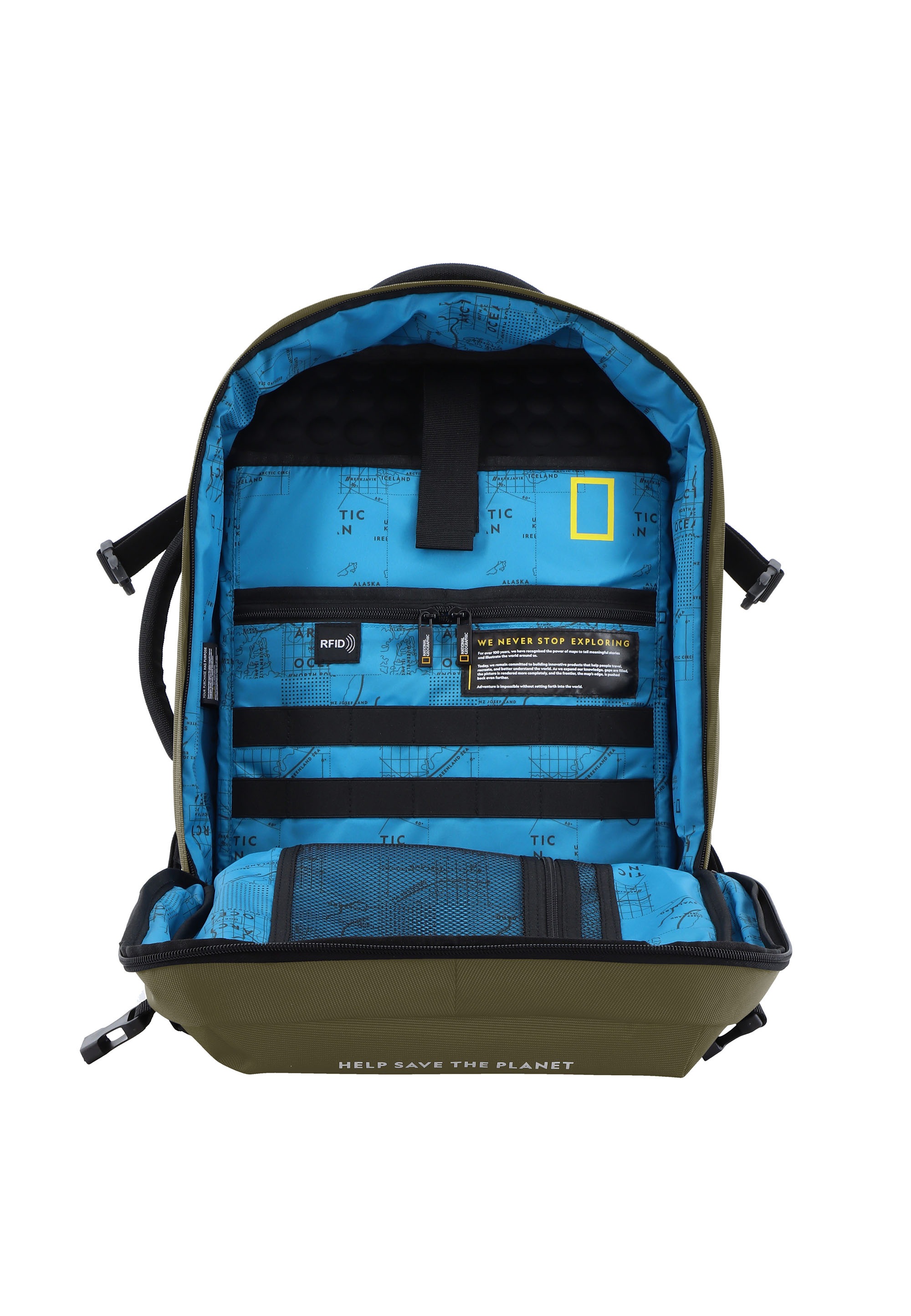 NATIONAL GEOGRAPHIC Cityrucksack »OCEAN«, Hergestellt aus recycelten PET-Flaschen