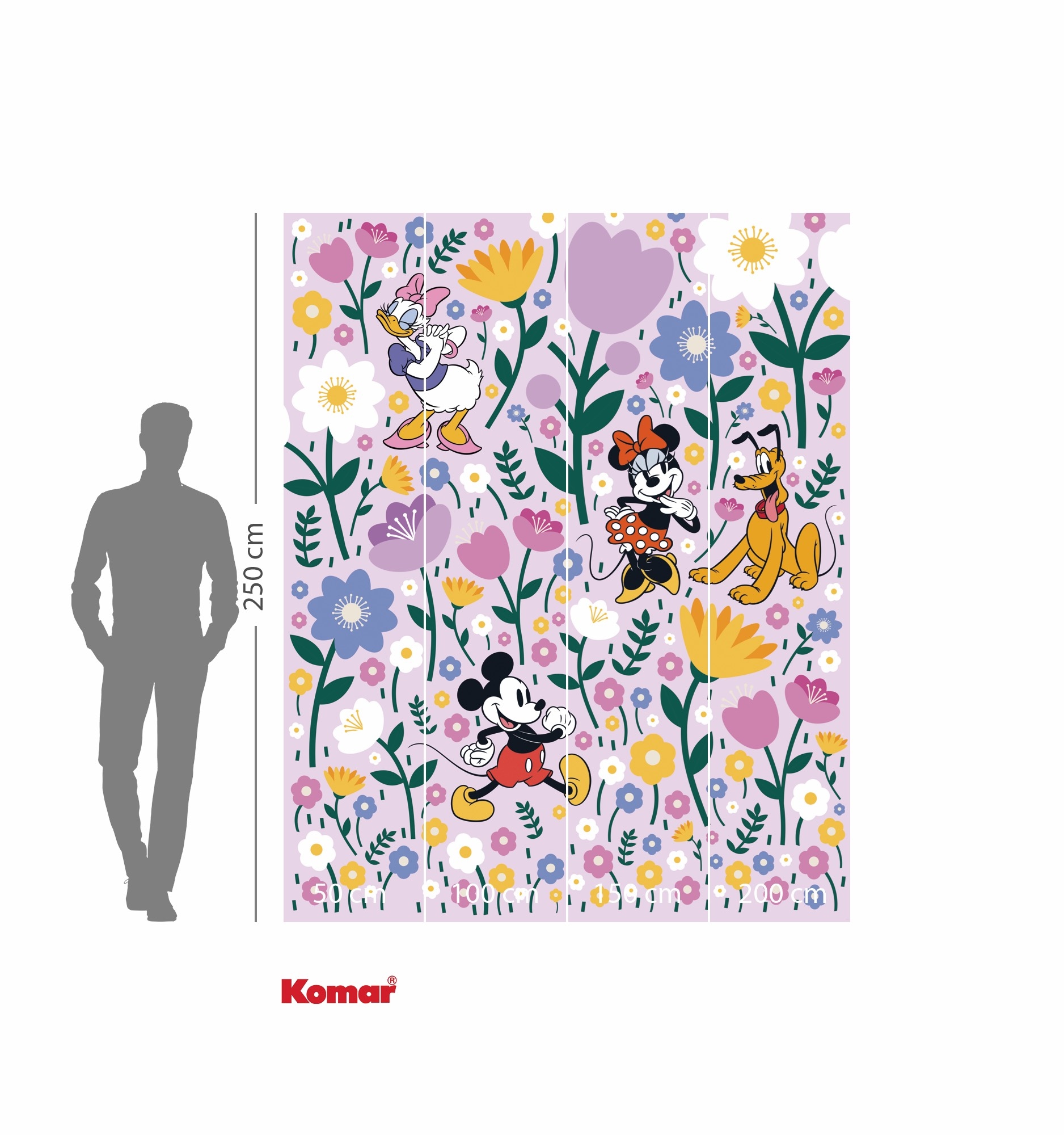 Komar Kindertapete »Disney Mickey Mouse and Minnie Mouse Botanical Spring«, bedruckt