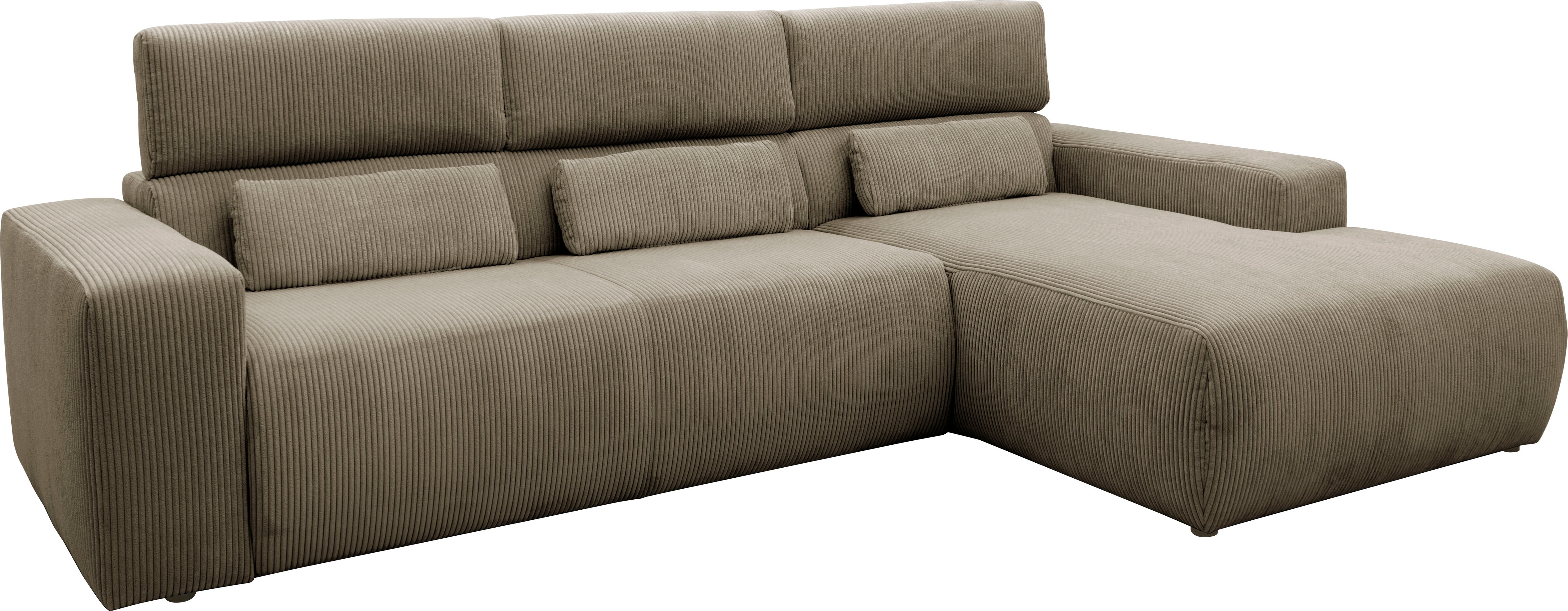 Thumbnail - DOMO collection Ecksofa "Brandon große Ausführung B/T/H: 289/177/80 cm, auch in Leder und Cord" ohne Sitztiefenverstellu...