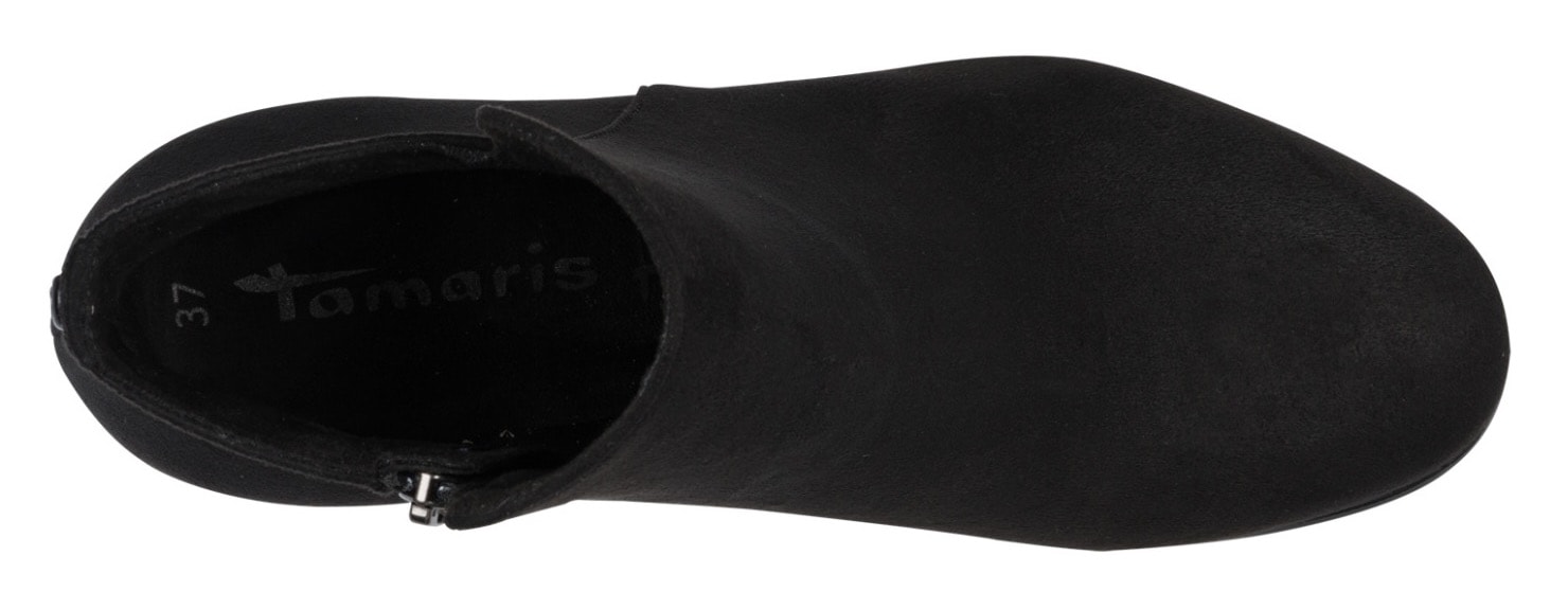 Tamaris Stiefelette  , Blockabsatz, Basicstiefelette in veganer Verarbeitung, schmale Form