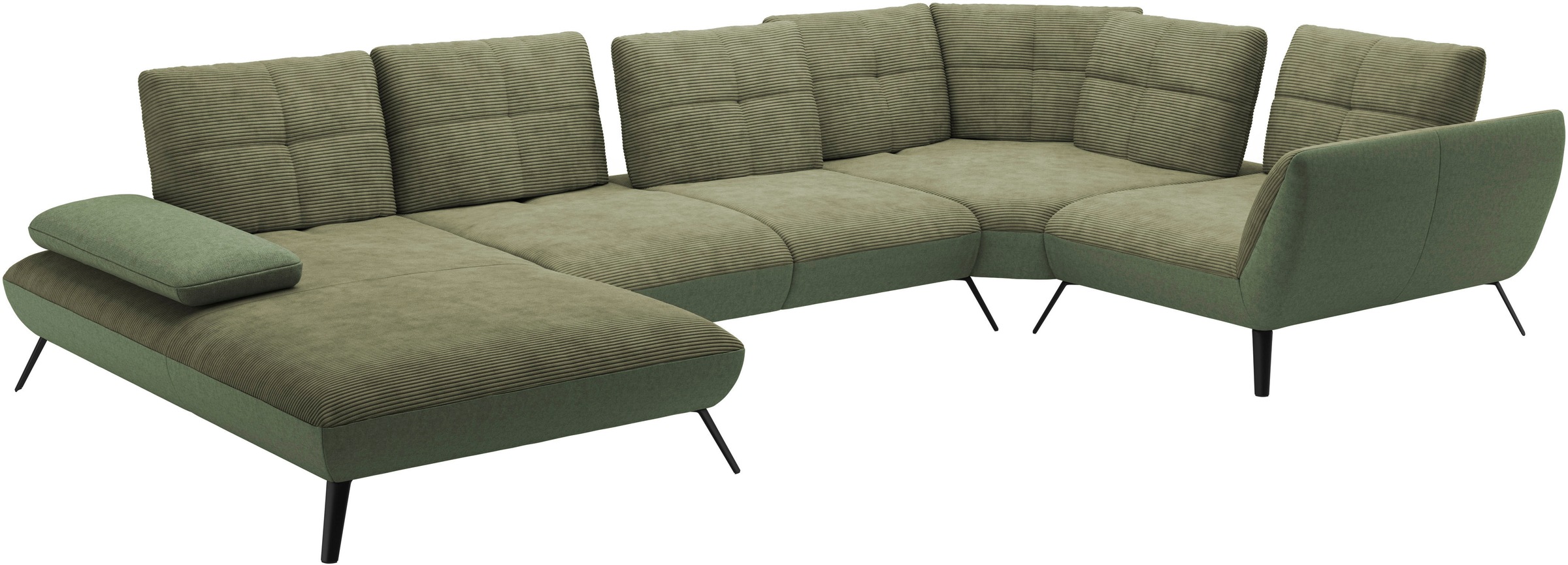 Places of Style Wohnlandschaft »Mikado U-Form«, inkl. Sitztiefenverstellung und Armteilverstellung