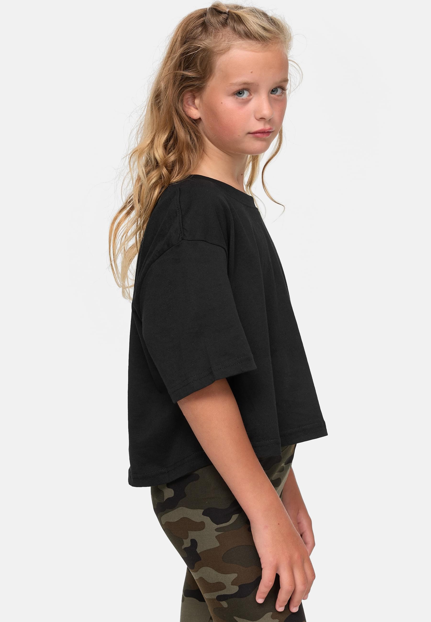 URBAN CLASSICS T-Shirt »Urban Classics Damen Girls Short Kimono Tee«, (1 tlg.)