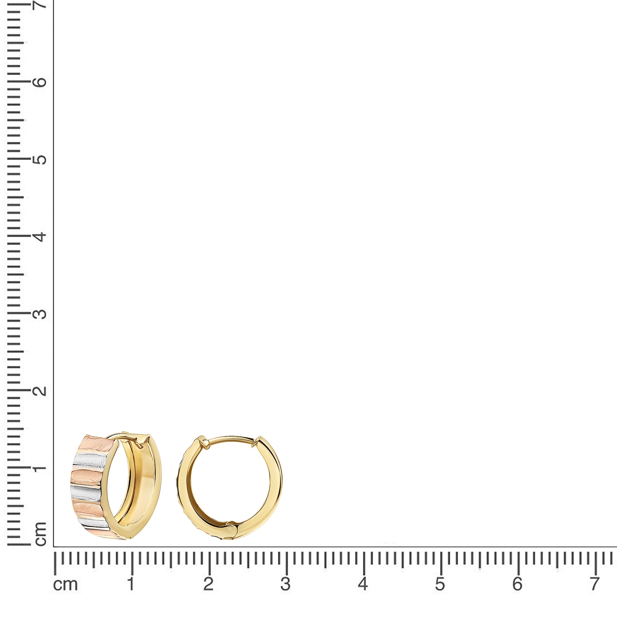 Celesta 375 Gold Yellow Gold Hoop Earrings 2