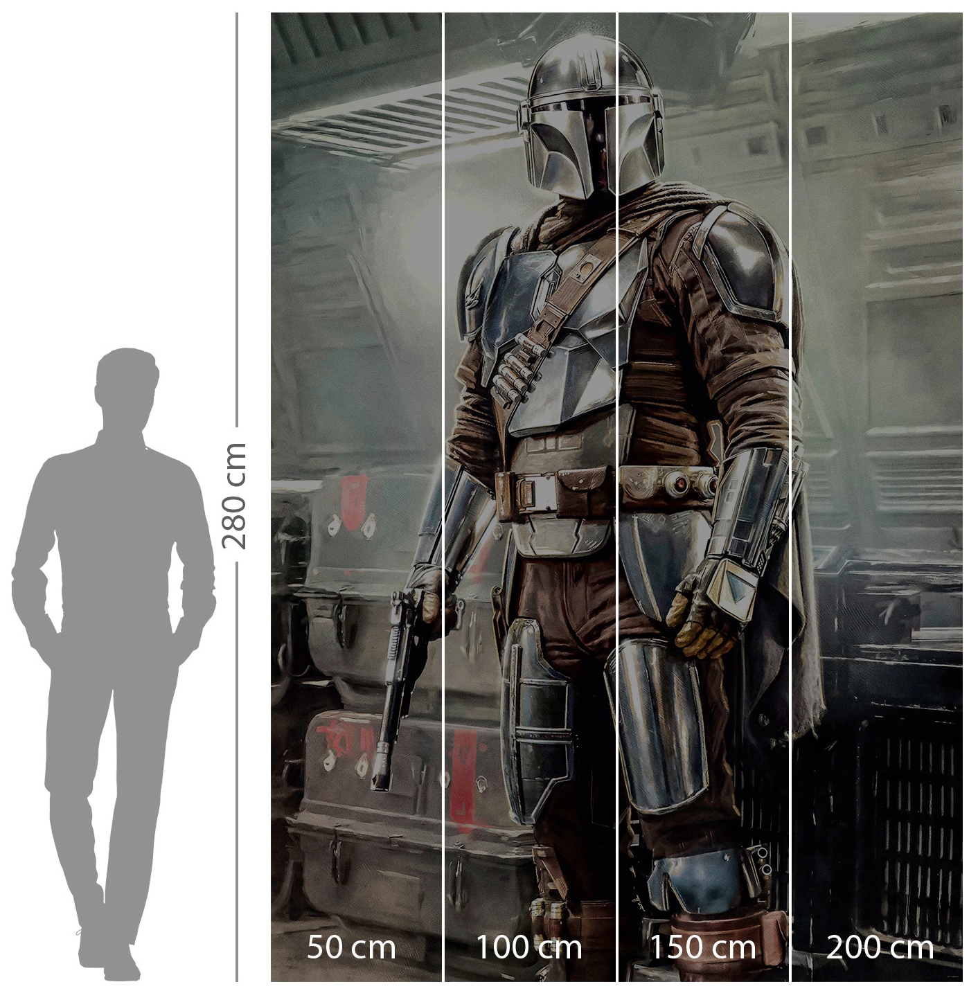 Komar Vliestapete »Mandalorian Fight Posture«, 200x280 cm (Breite x Höhe)