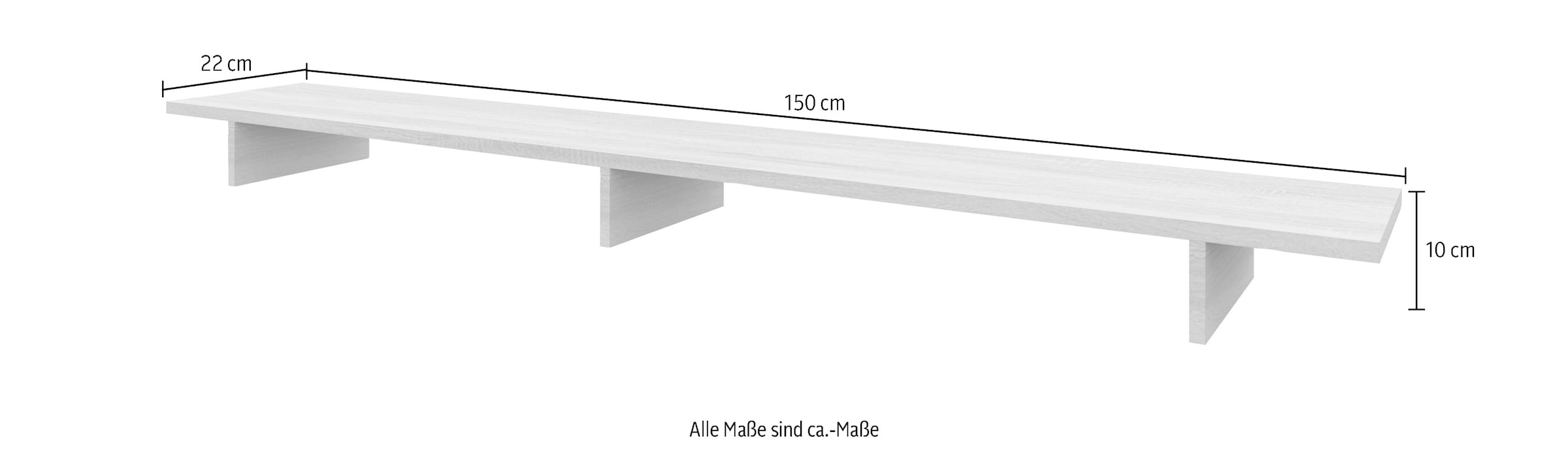 borchardt Möbel Schreibtischaufsatz »Wallis«, 150 cm | Breite BAUR