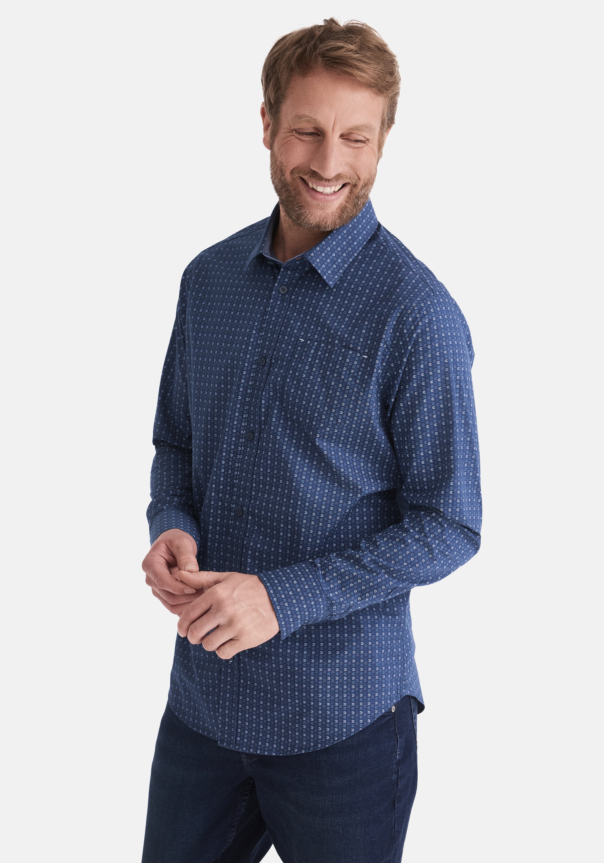 Stooker Men Langarmhemd "HUGH Hemd Langarm Regular Fit", Langarm Hemd Regul günstig online kaufen