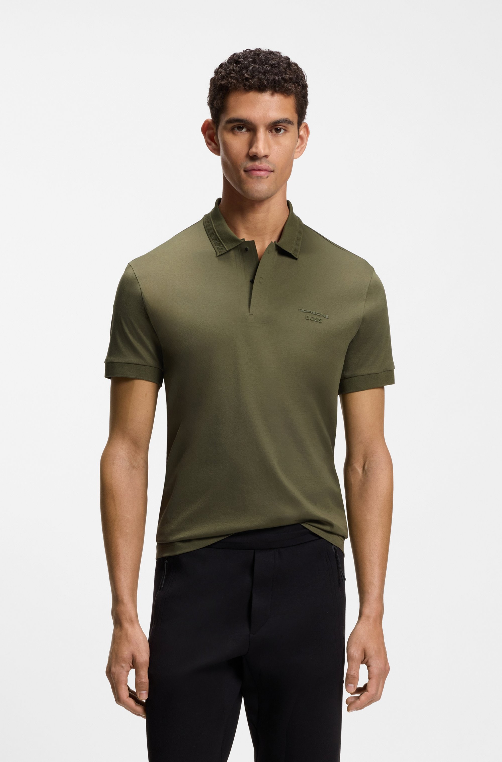 BOSS GREEN Poloshirt »Porsche Spirit 70 Capsule Collection« Premium Herrenmode Innovative Geruchskontroll-Technologie HEIQ MINT