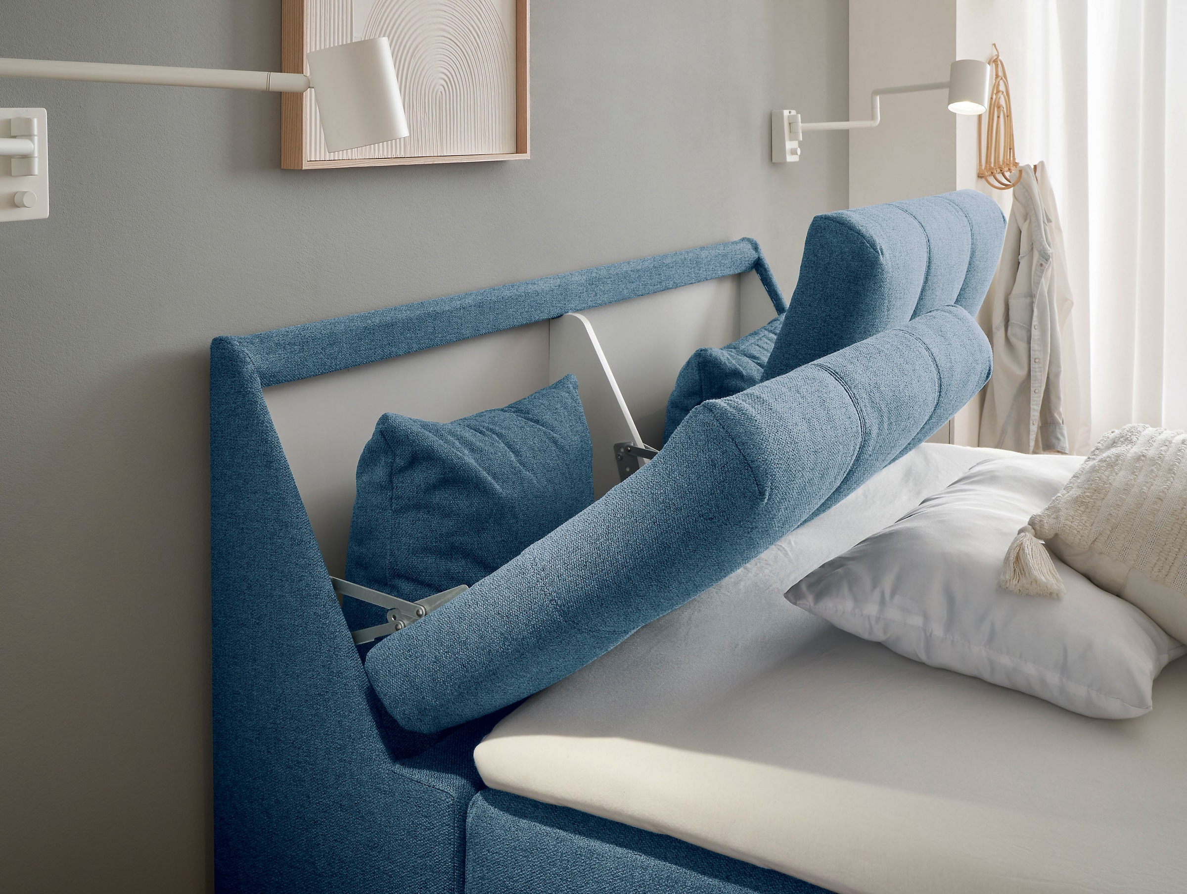 ED EXCITING DESIGN Boxbett »Atlantis«, mit Bettkasten und Stauraum im Kopfteil
