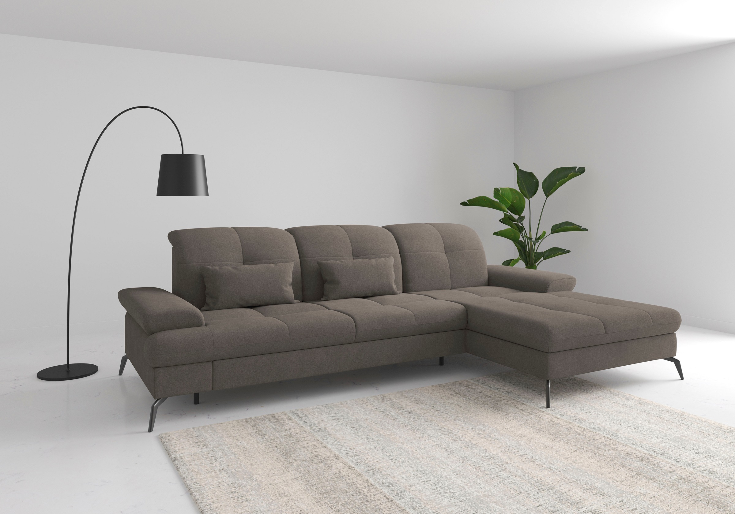 sit&more Ecksofa "Amica, L-Form, inkl. Sitztiefenverstellung & Armteilverstellung" wahlweise mit Schlaffunktion, Bettkasten und Kopfteilverstellung