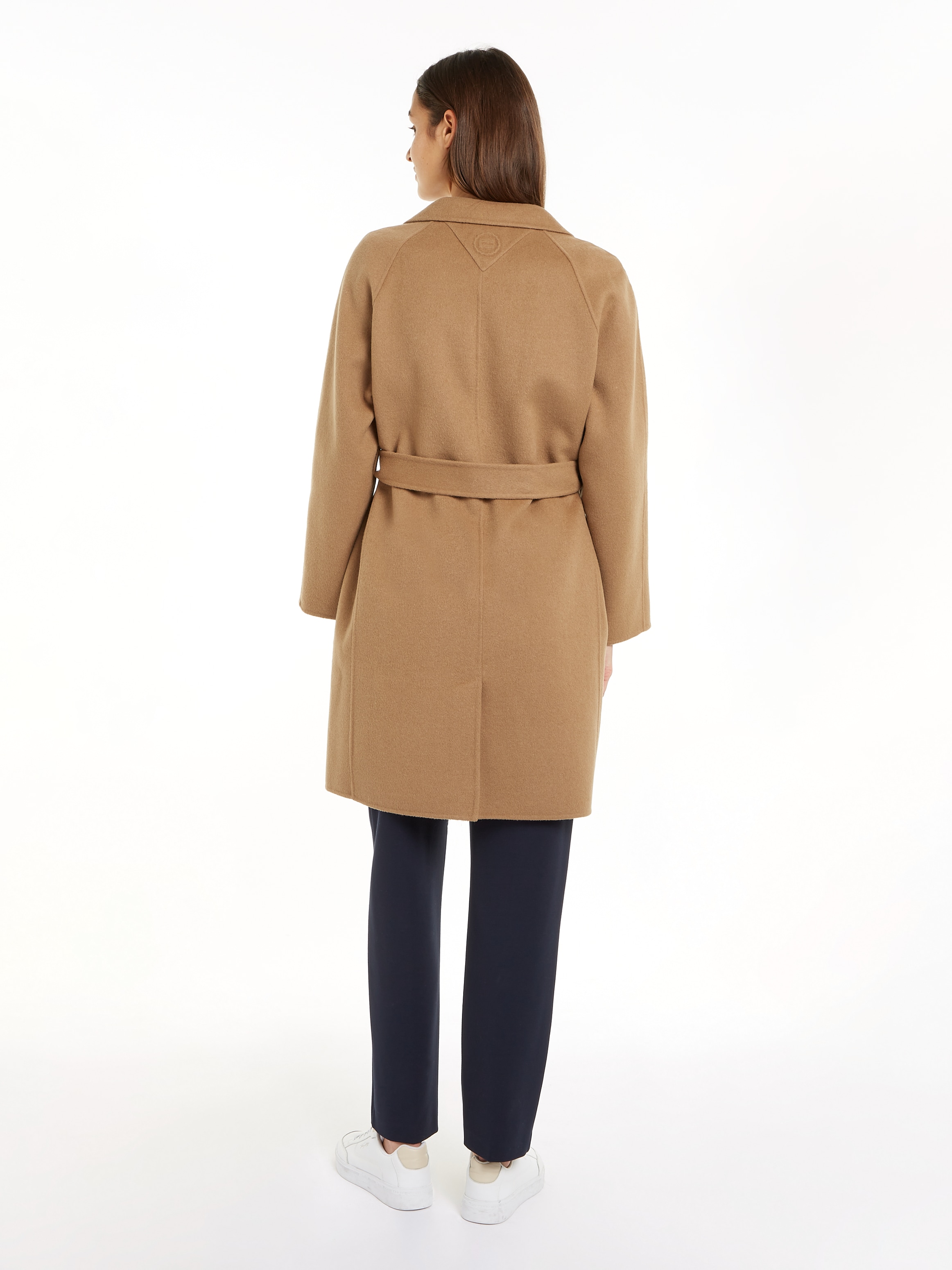 Tommy Hilfiger Kurzmantel »REG DF WOOL BELTED COAT«, mit Gürtel