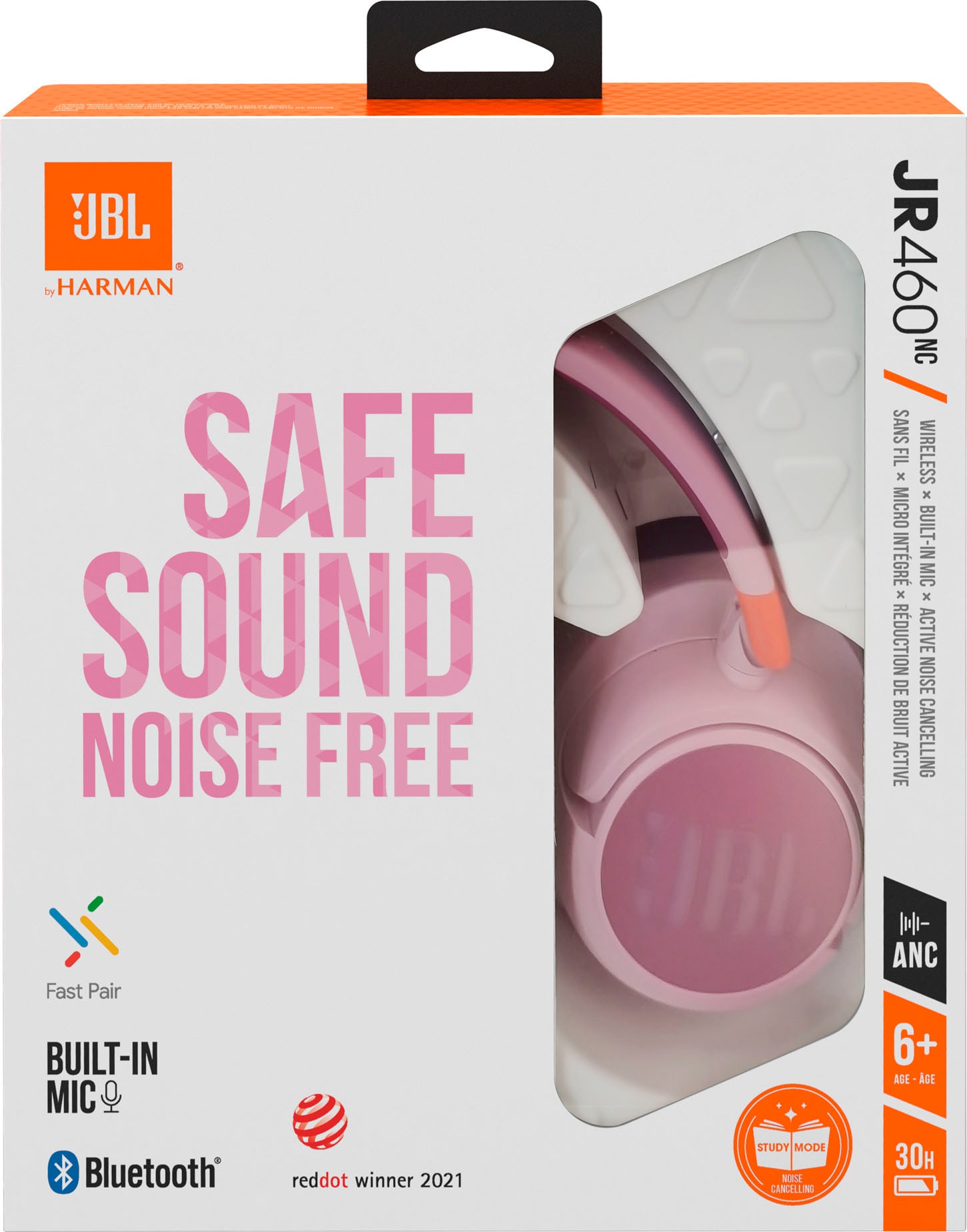 JBL Kinder-Kopfhörer »JR460NC«, Bluetooth-A2DP Bluetooth-AVRCP Bluetooth-HFP, Noise-Cancelling, Active Noise Cancelling