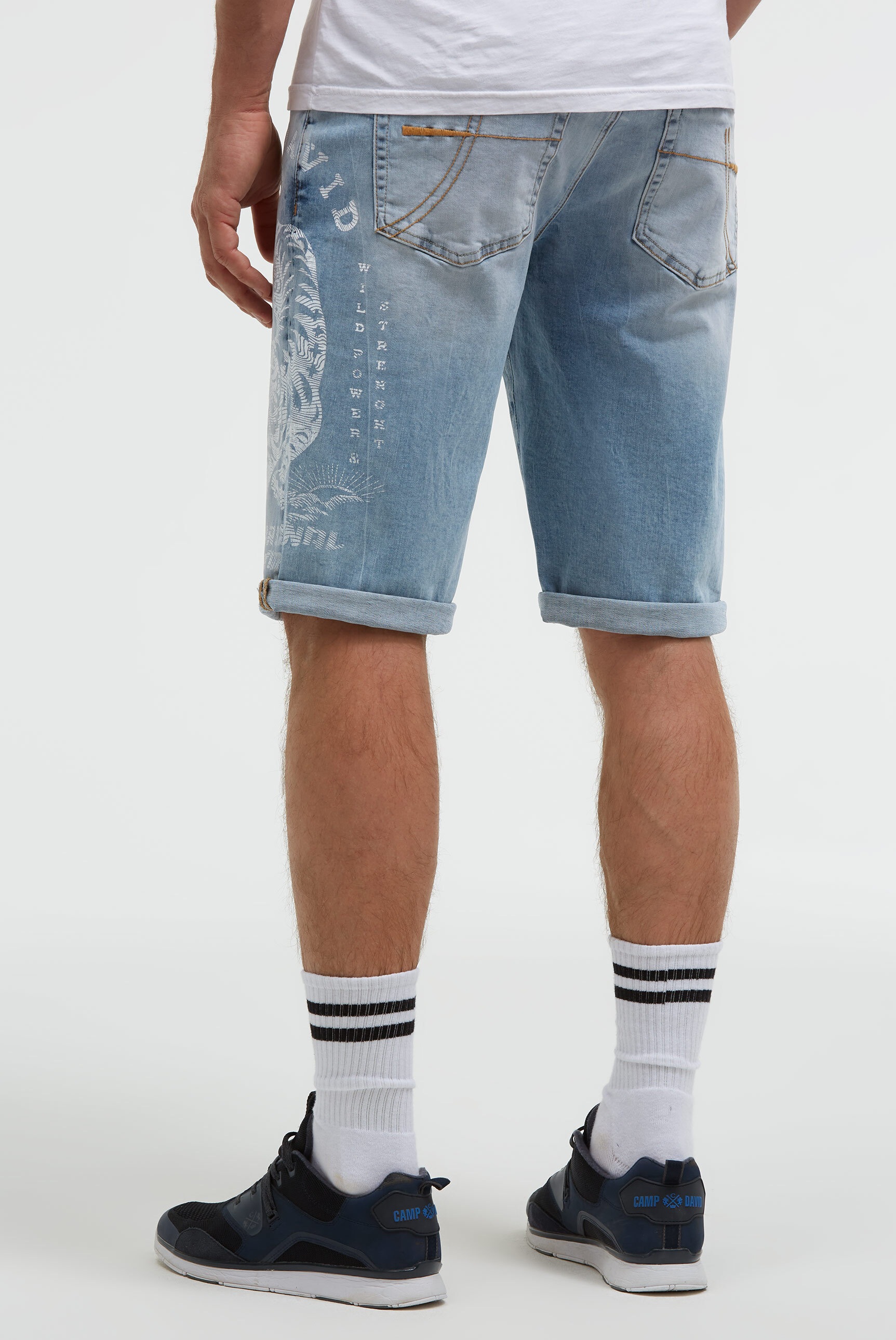 CAMP DAVID Jeansshorts mit Turn-Up Saum
