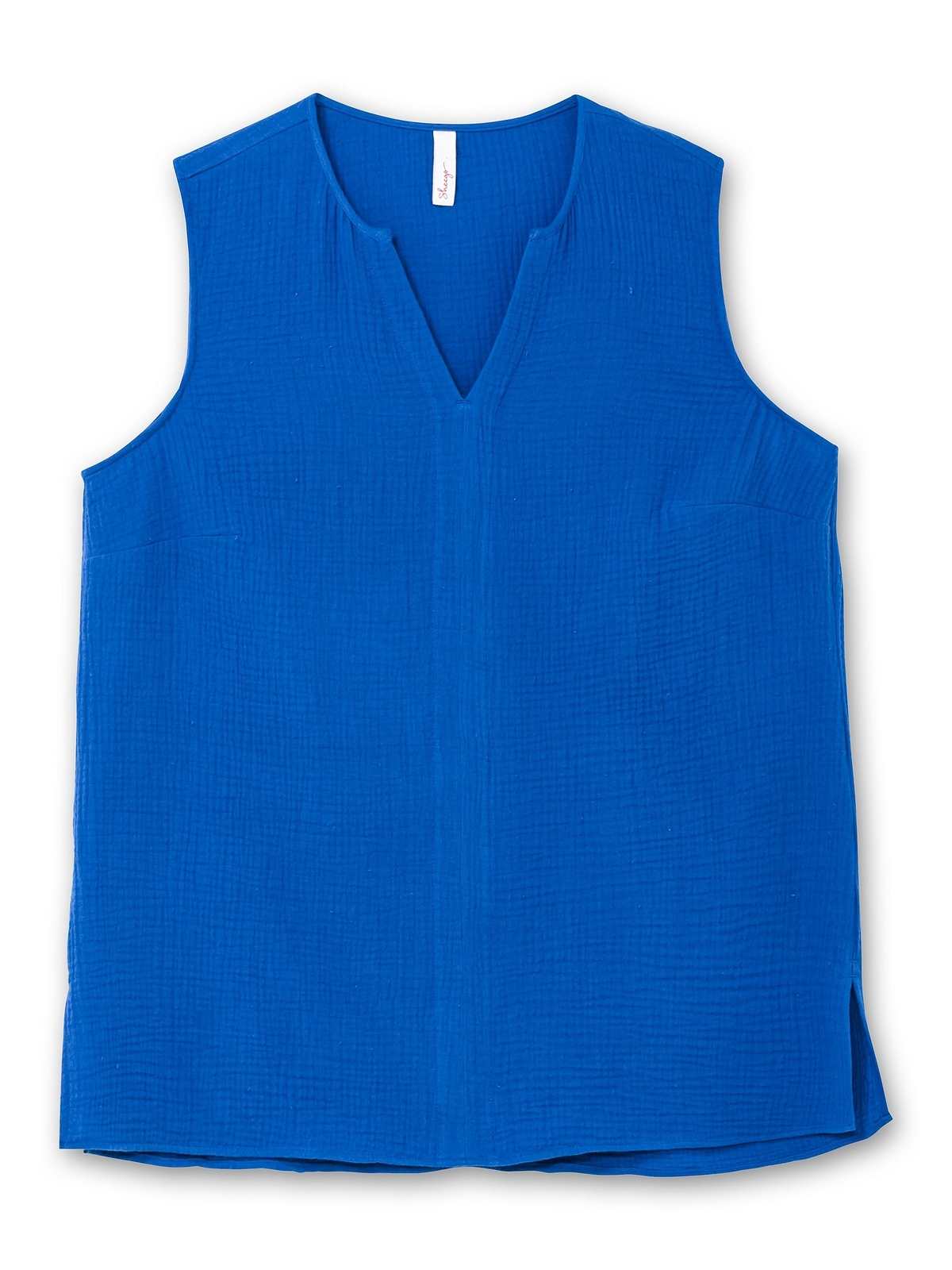 Sheego Tanktop »Große Größen«, aus Musselin, mit V-Schlitz