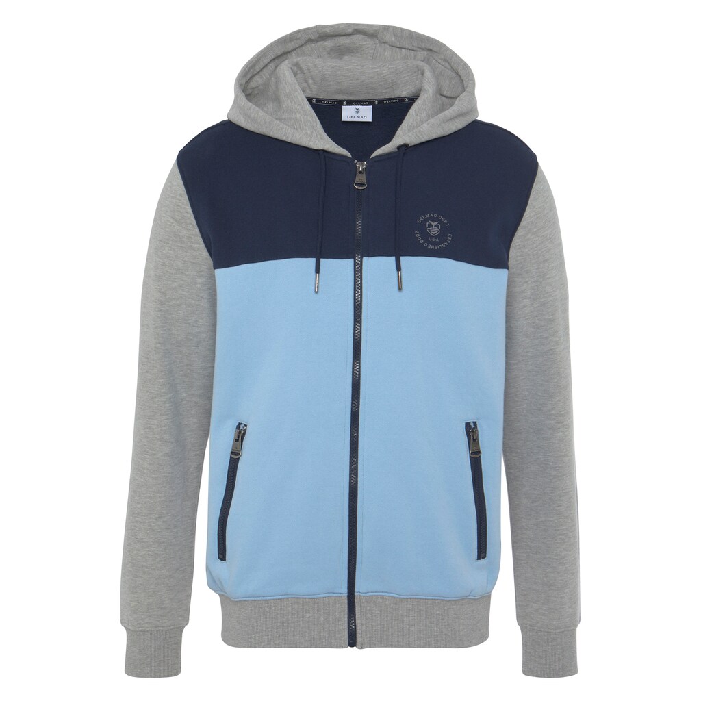 DELMAO Kapuzensweatjacke, in color-blocking - NEUE MARKE!