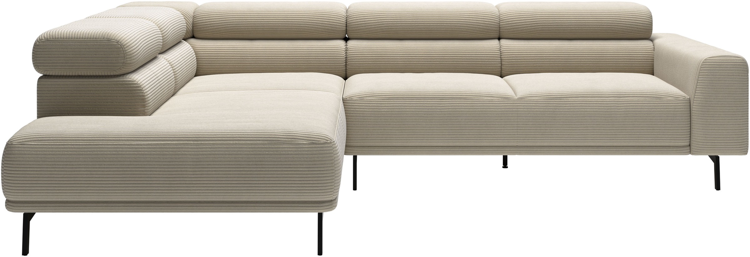 SCHÖNER WOHNEN-Kollektion "Tossa, Modernes Design trifft smarte Funktione, Breite 273 cm" Motorischer Sitzvorzug, Kopfteil-Funktion & Saugroboter-Höhe