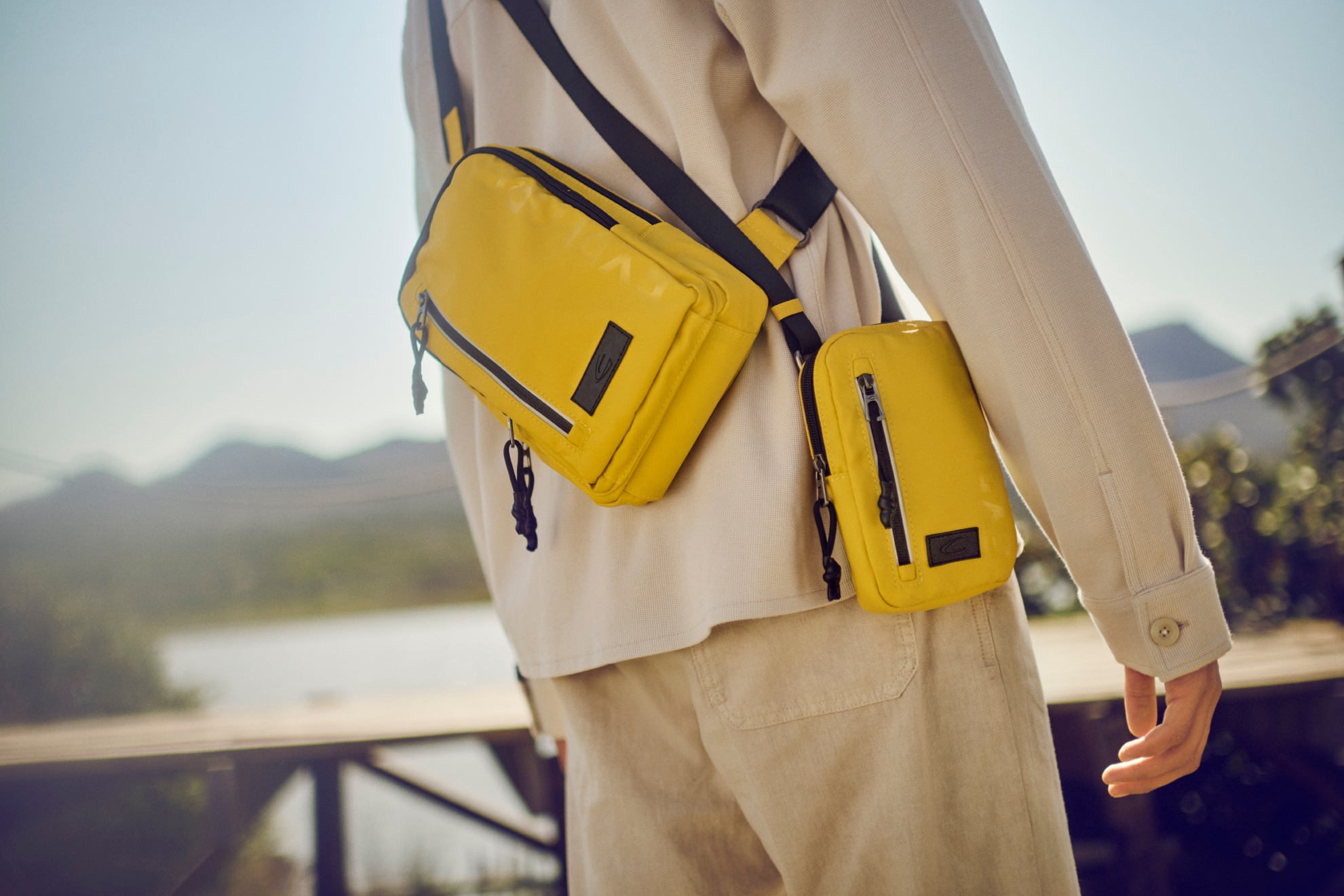 camel active Cityrucksack »Explore«, wasserabweisendes recyceltes Nylon und reflektierende Reißverschlüsse