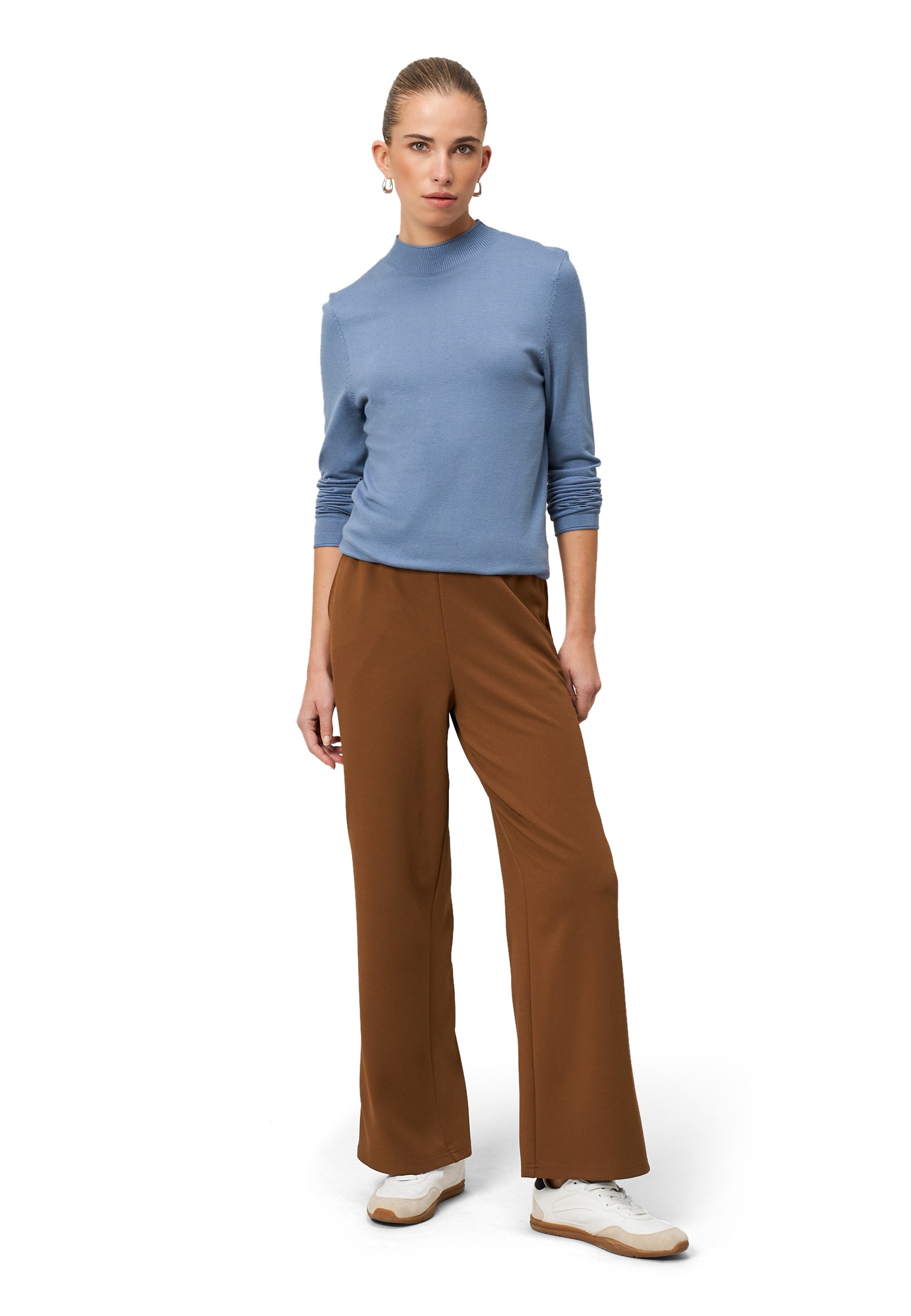 Zero Knitted Sweater Women High Collar Flint Stone Size 42 3