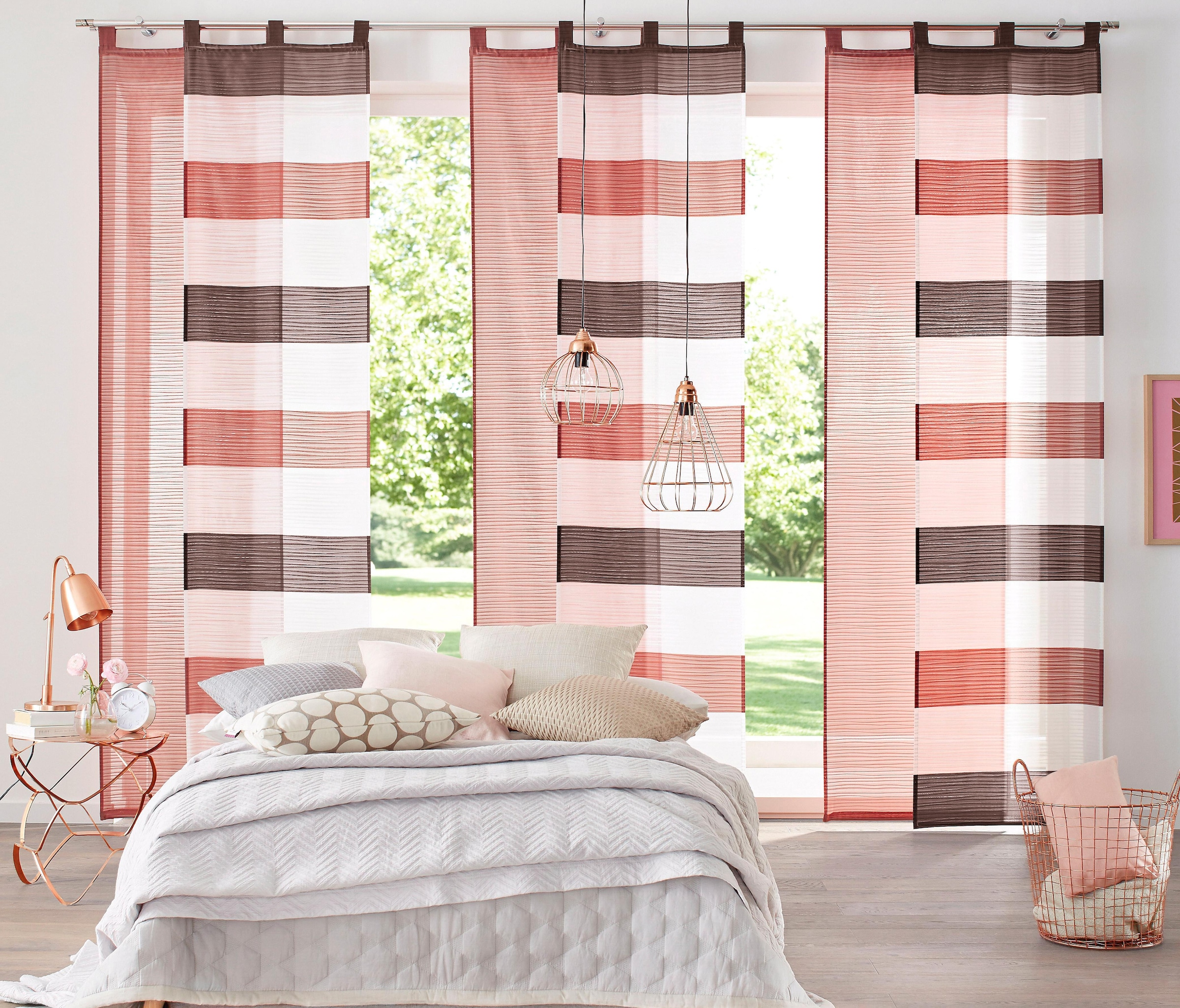 HOME WOHNIDEEN Schiebegardine "Sarnia" Schlaufen 1 Stk. tlg. inkl. Beschwer günstig online kaufen