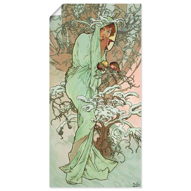 Artland Wandbild »Hiver (Winter), 1896«, Frau, (1 St.), als Leinwandbild,  Wandaufkleber oder Poster in versch. Größen kaufen | BAUR
