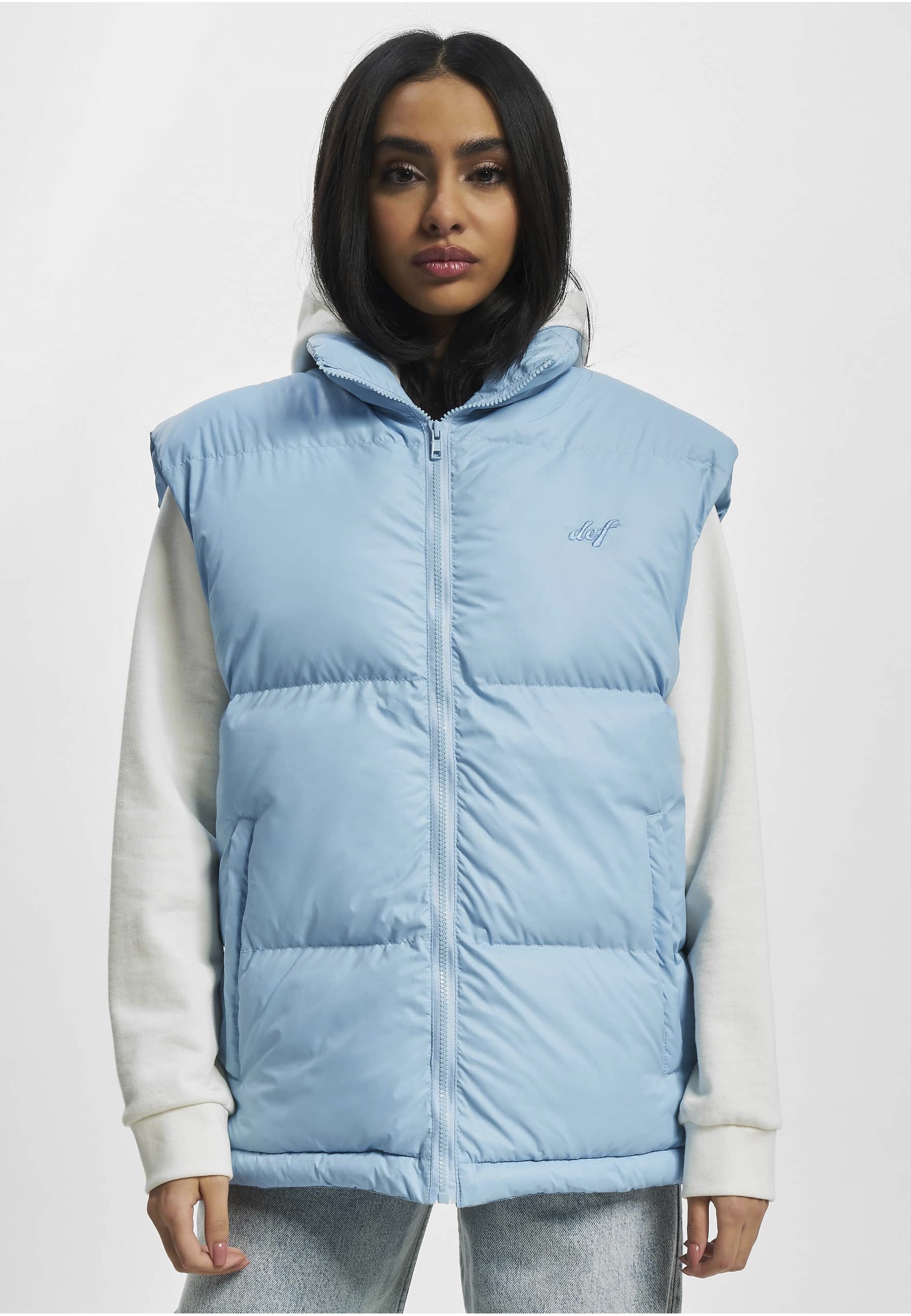 DEF Unisex Puffer Vest Blau Gr. M 3