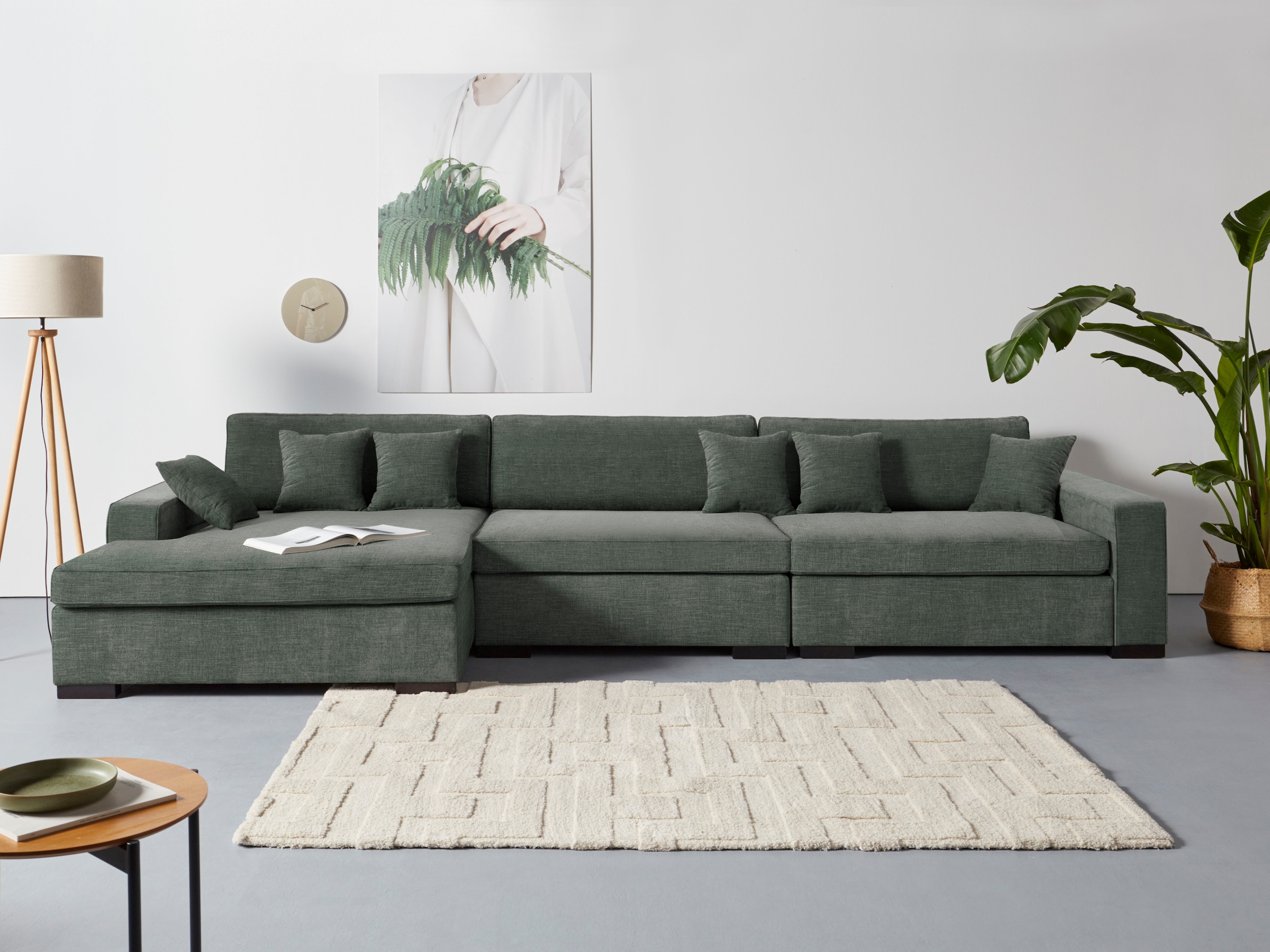 Home affaire Sofa-Eckelement "Skara XXL L-Form", Lounge-Sofa XXL mit Federk günstig online kaufen