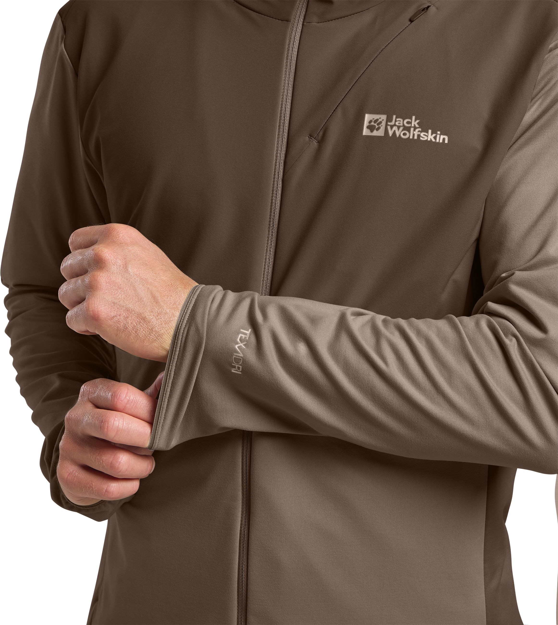 Jack Wolfskin Kapuzenfleecejacke »PRELIGHT TRAIL HOODY M«, mit Kapuze