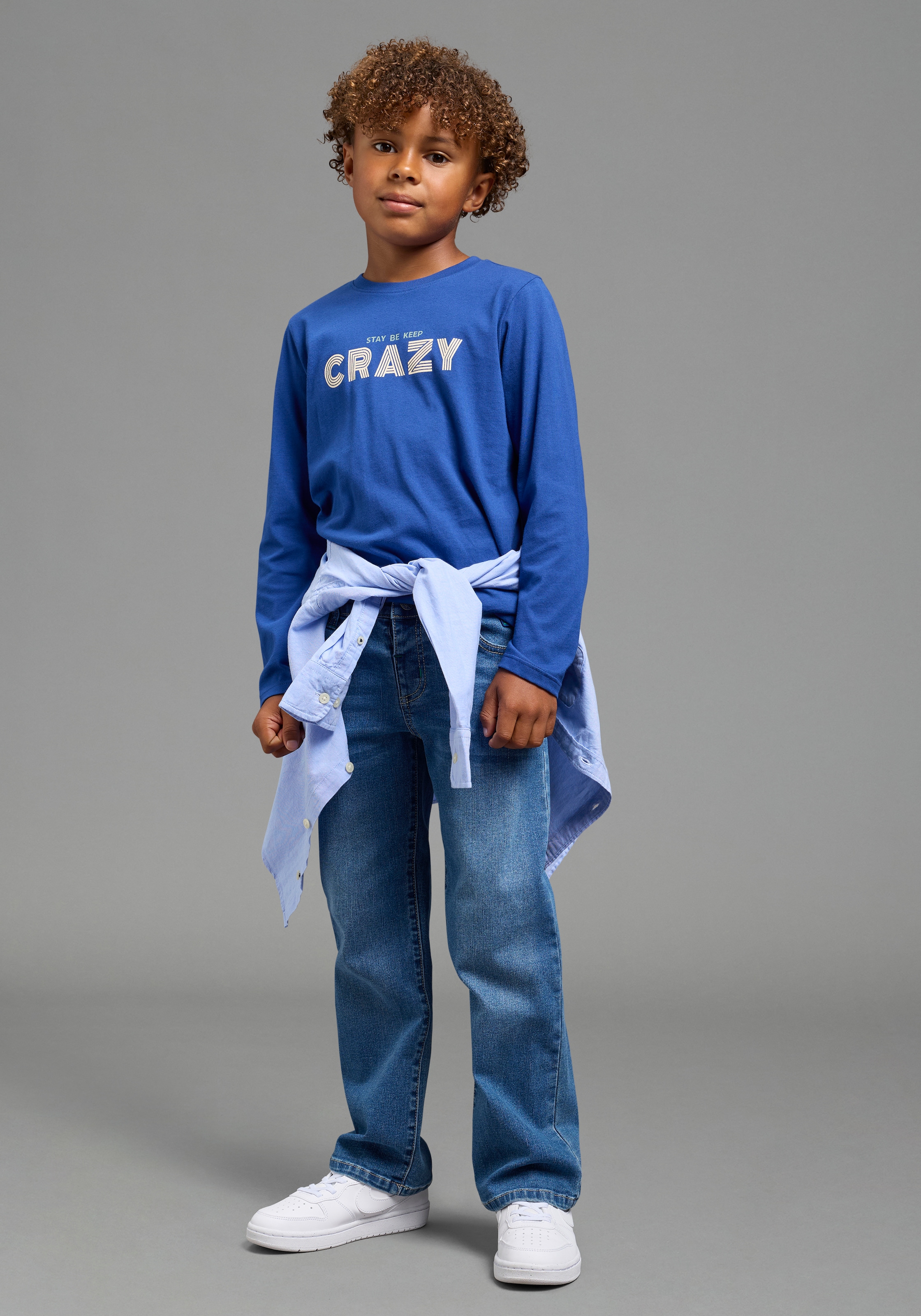 Scout Langarmshirt »3er Packung Shirt mit coolen Sprüche-Prints - NEU von SCOUT« Packung, 3,  3 Langarmshirts mit coolen Drucken: STAY COOL, STAY WILD, STAY CRAZY