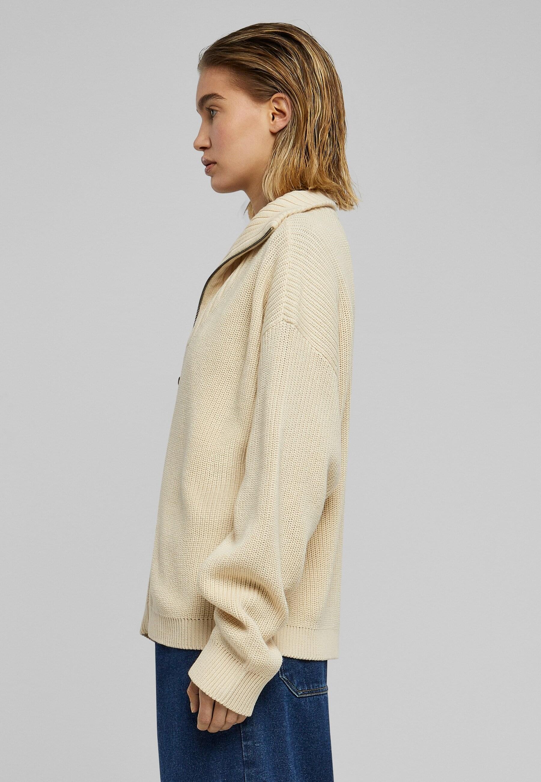 URBAN CLASSICS Strickjacke »Urban Classics Damen Ladies Knitted Zip Cardigan«