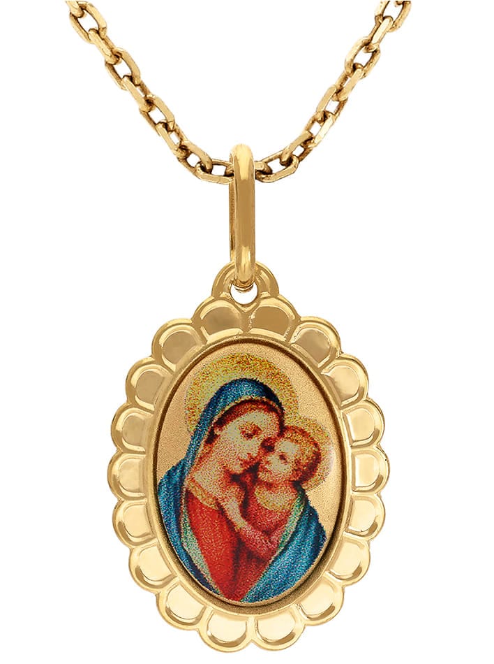 Kettenanhänger LADY, gold (gelbgold 375), Schmuckanhänger, Damen, Gelbgold 375, Kettenanhänger 6