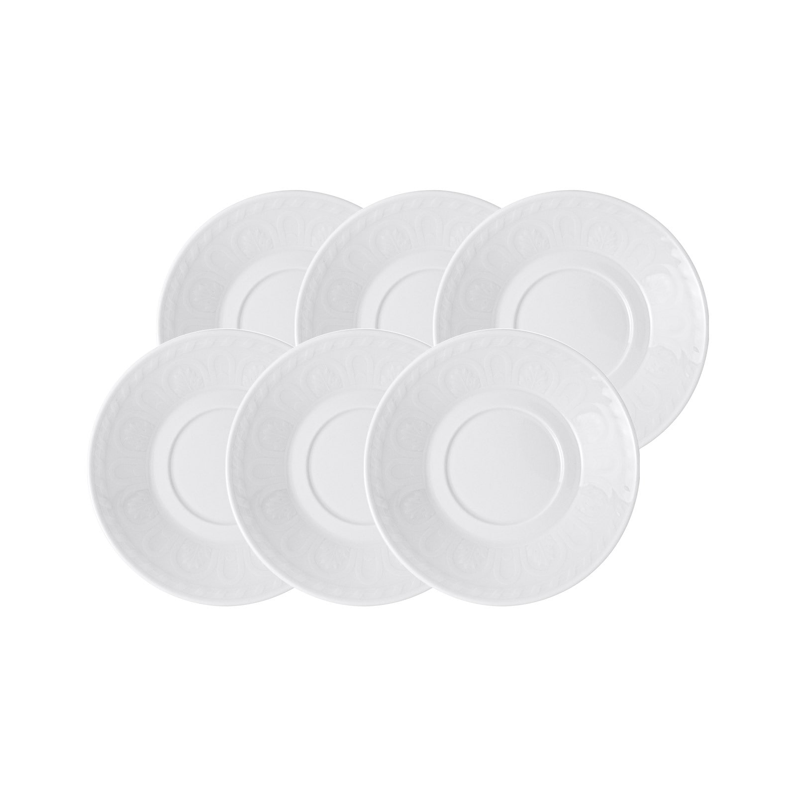 Villeroy & Boch Untertasse "Mokka- / Espressountertassen Cellini ø 12 cm 6er Set weiß" Spülmaschinengeeignet, Mikrowellenfest