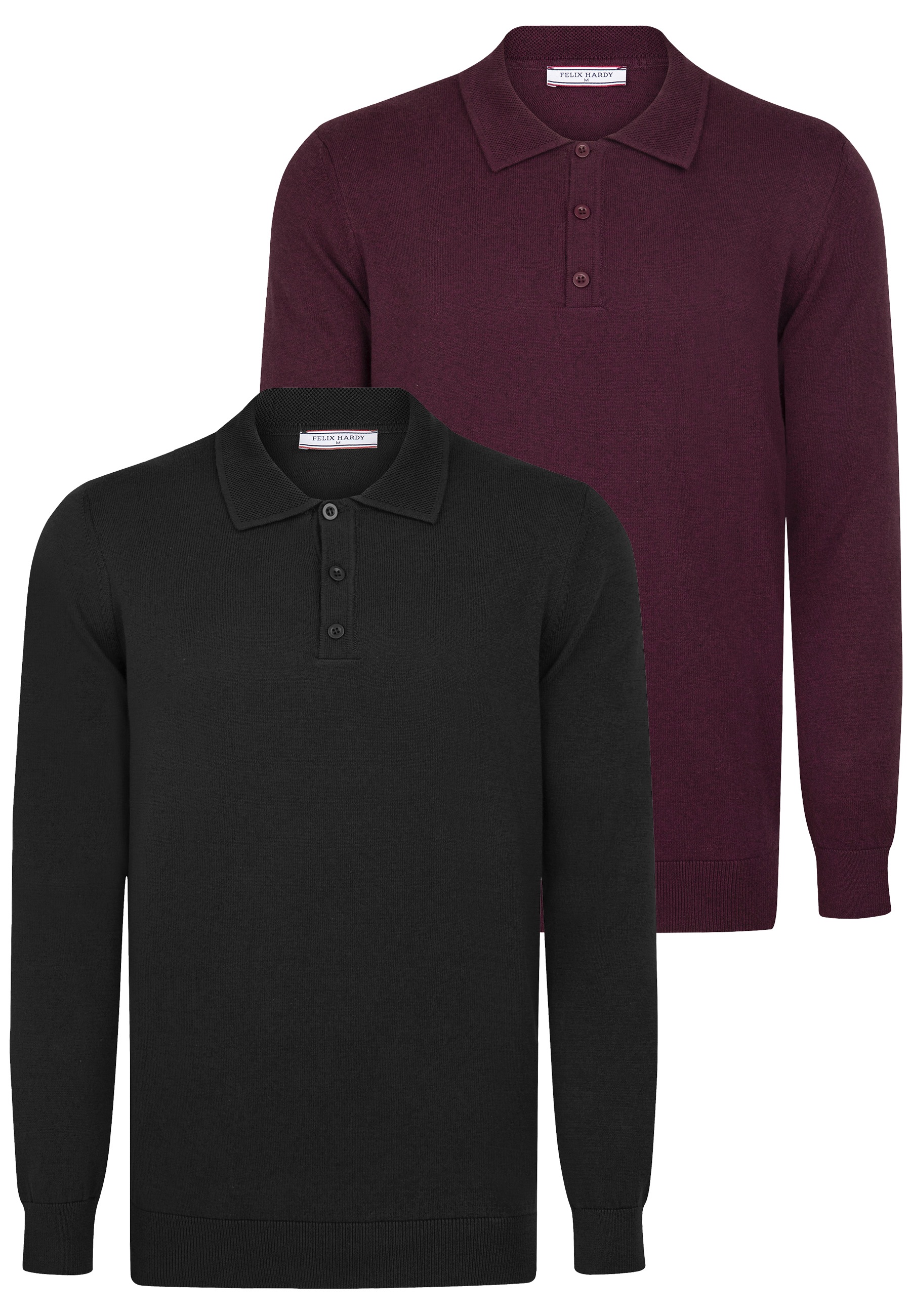 Felix Hardy Polokragenpullover "Pullover mit Polo-Kragen 2er-Pack" Set