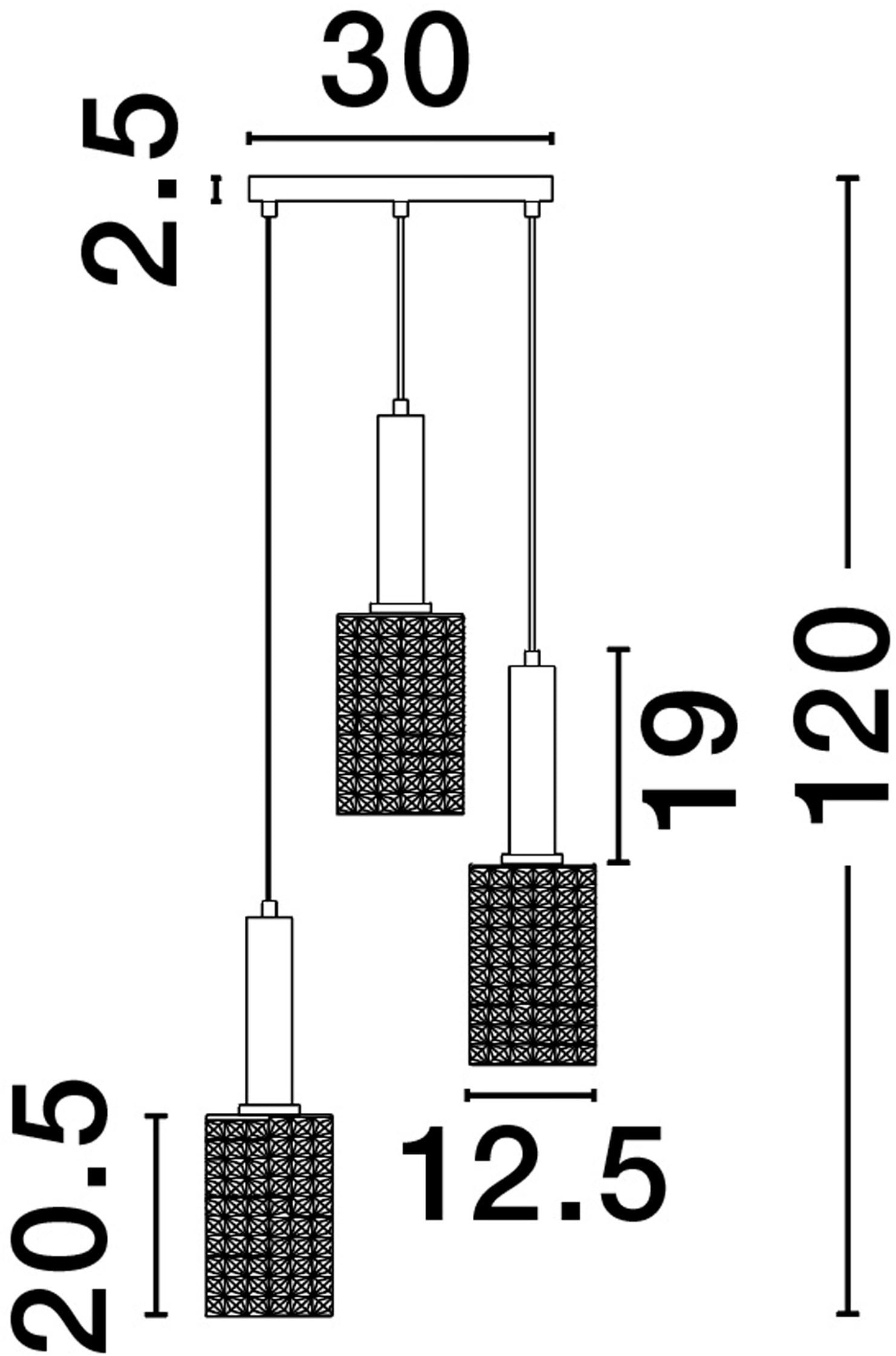 Nova Luce Pendelleuchte »CERTA«, 3 flammig