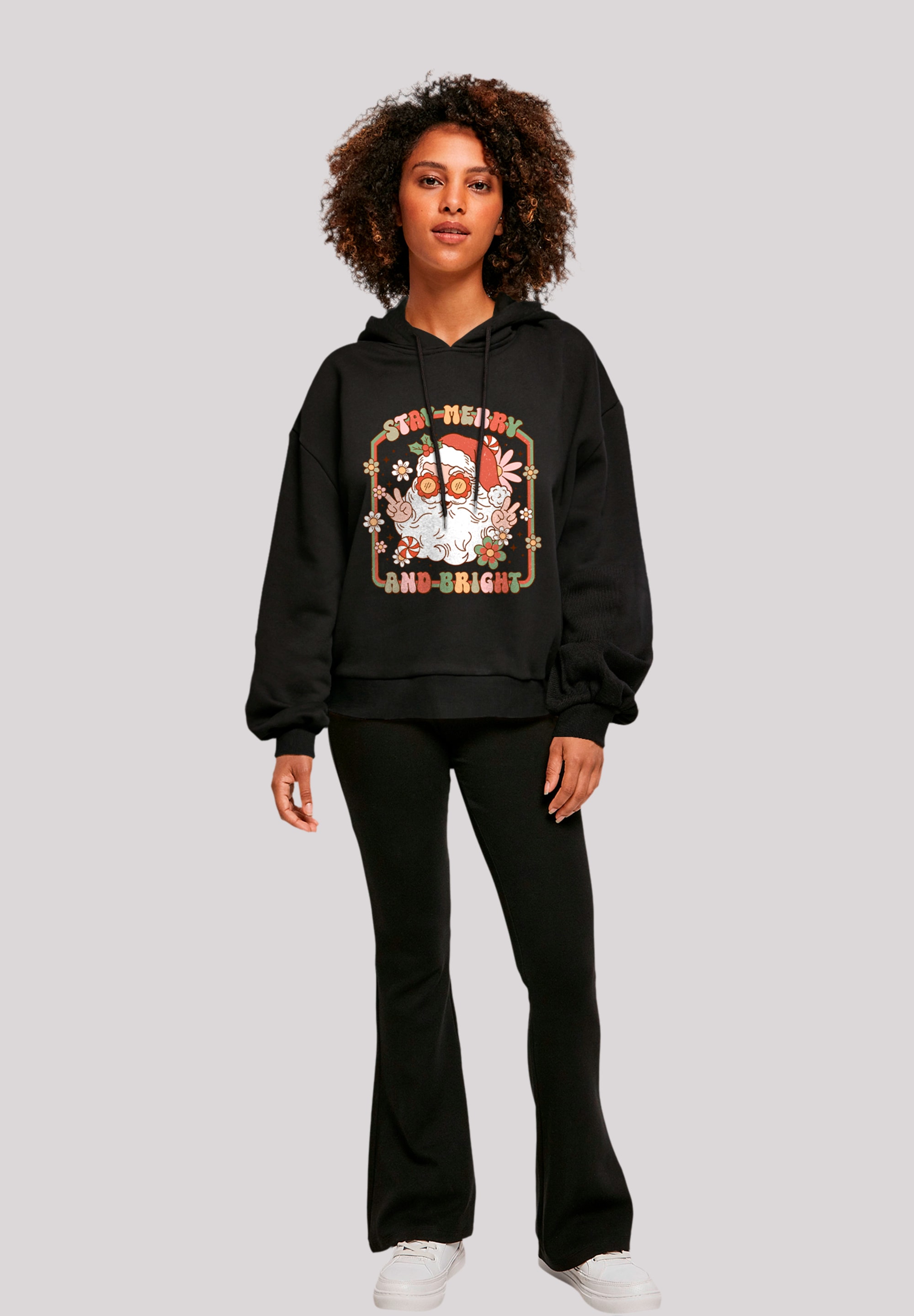 F4NT4STIC Kapuzenpullover »Stay Merry And Bright Hippie Santa«, Premium Qualität, Christmas Collection