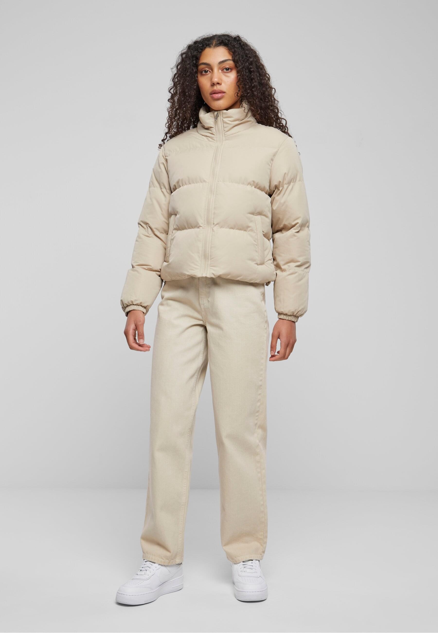 URBAN CLASSICS Winterjacke »Urban Classics Damen Ladies Short Peached Puffer Jacket«, (1 St.), ohne Kapuze