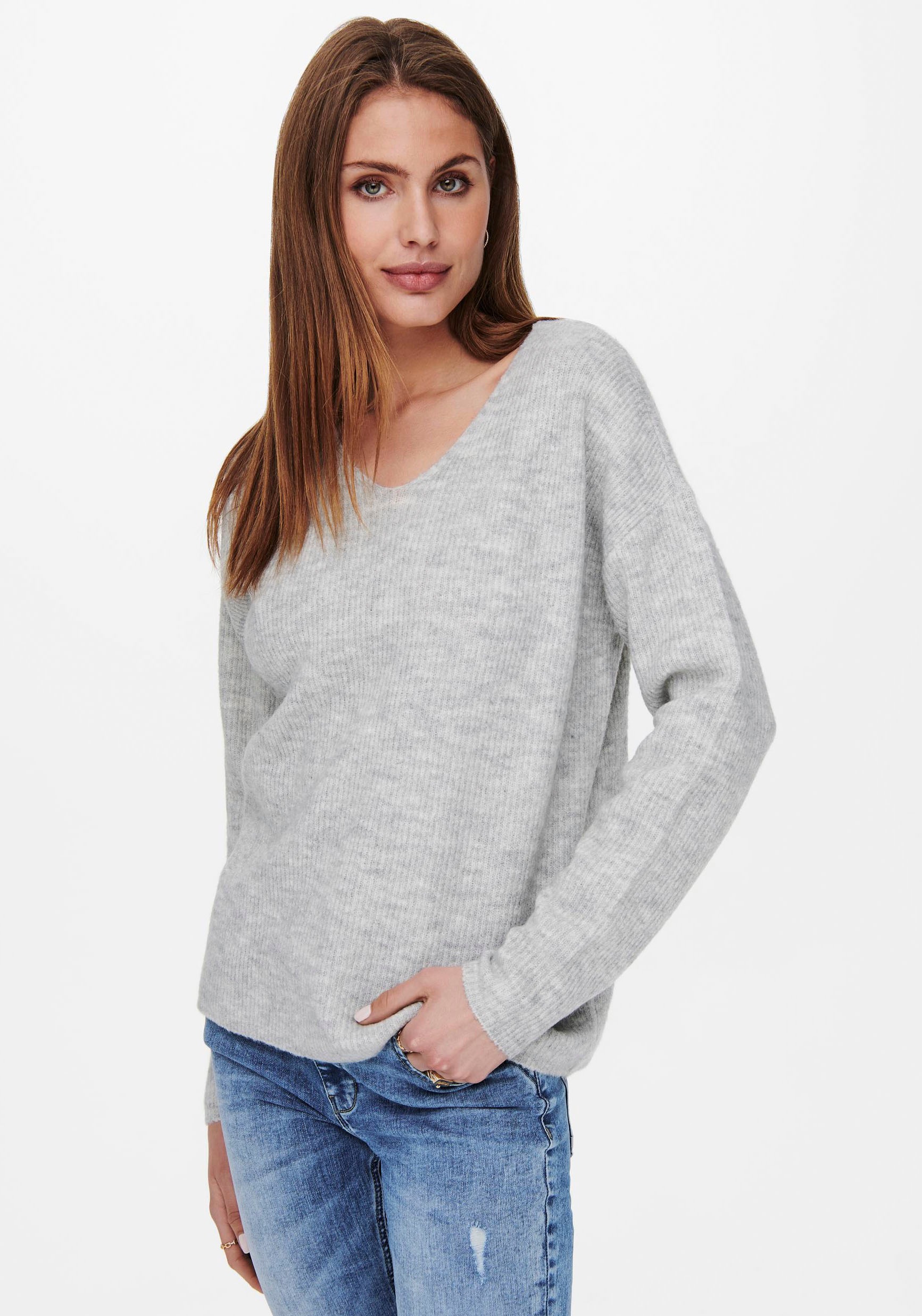 ONLY Strickpullover "ONLCAMILLA V-NECK L/S PULLOVER KNT NOOS" günstig online kaufen