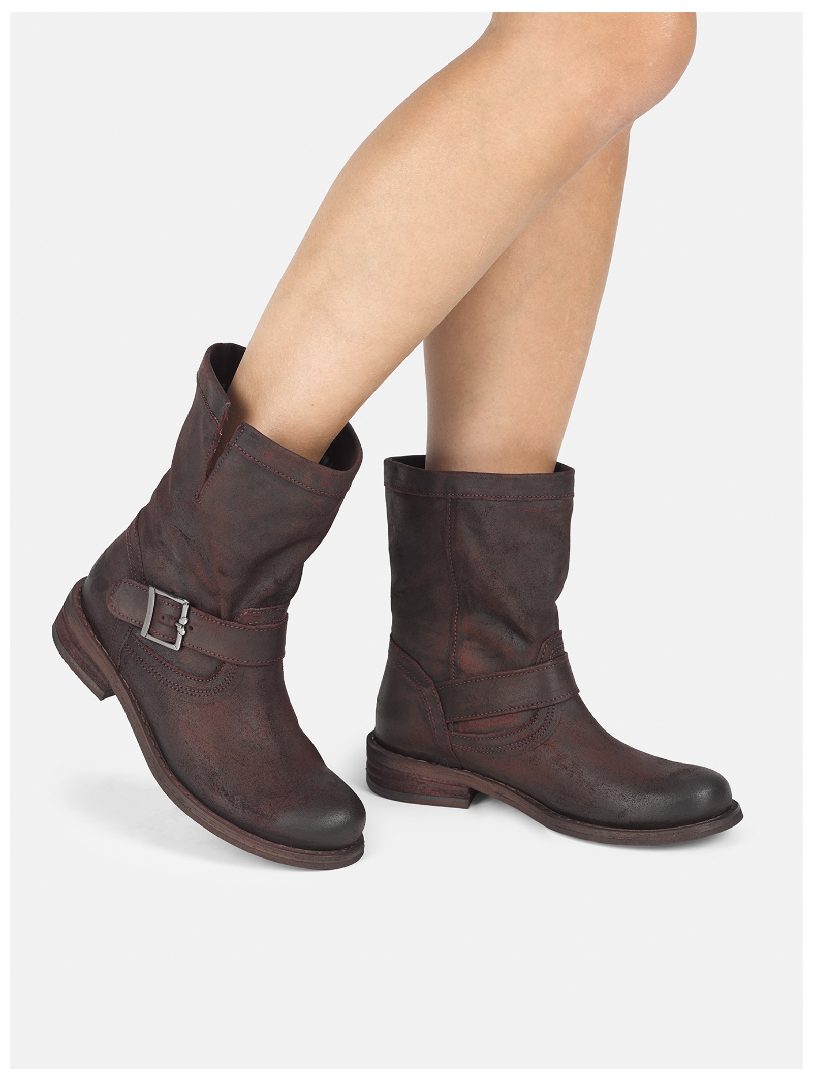 Felmini Bikerboots »Felmini Stiefelette Veloursleder«