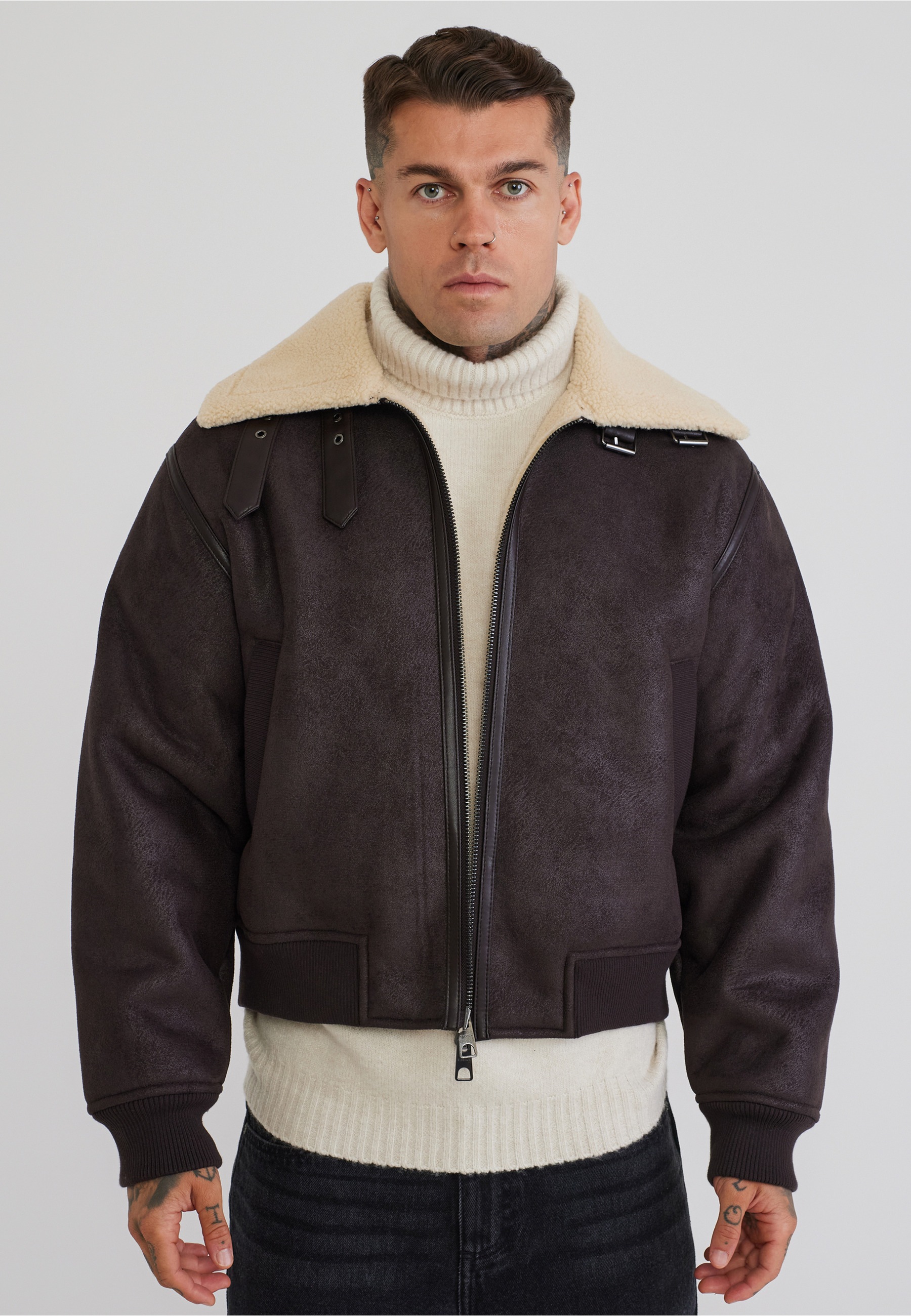 Siksilk Outdoorjacke »SikSilk Aviator Bomber Jacket« 1 Stk. tlg. ohne Kapuze