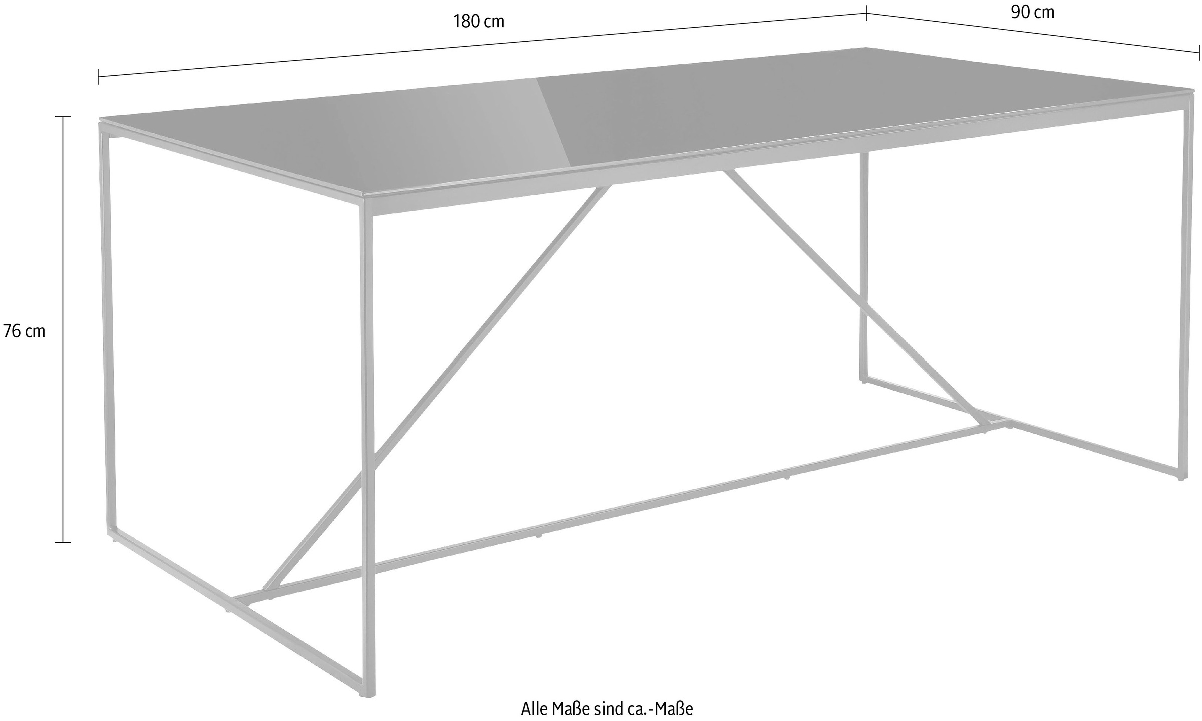 Gestell kaufen Esstisch | aus Tischplatte »Esra«, INOSIGN aus Glas Metall, BAUR