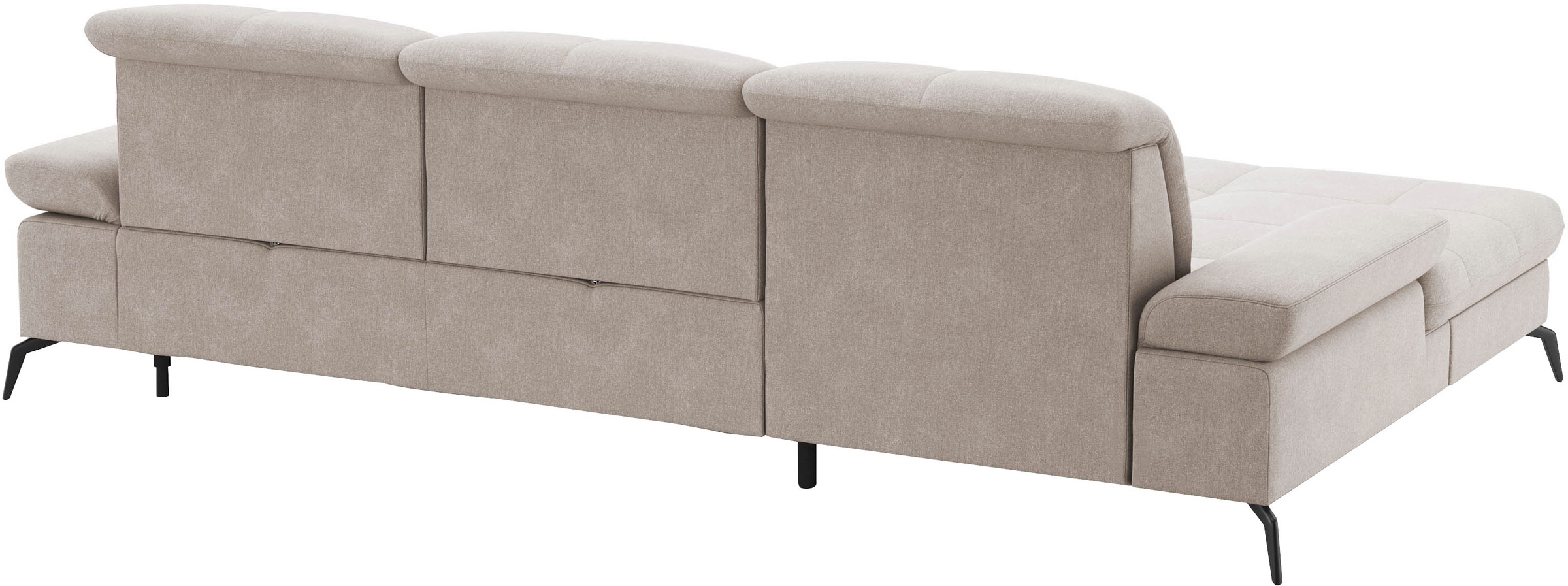 sit&more Ecksofa »Amica, L-Form, inkl. Sitztiefenverstellung & Armteilverstellung«, wahlweise mit Bettfunktion, Bettkasten und Kopfteilverstellung