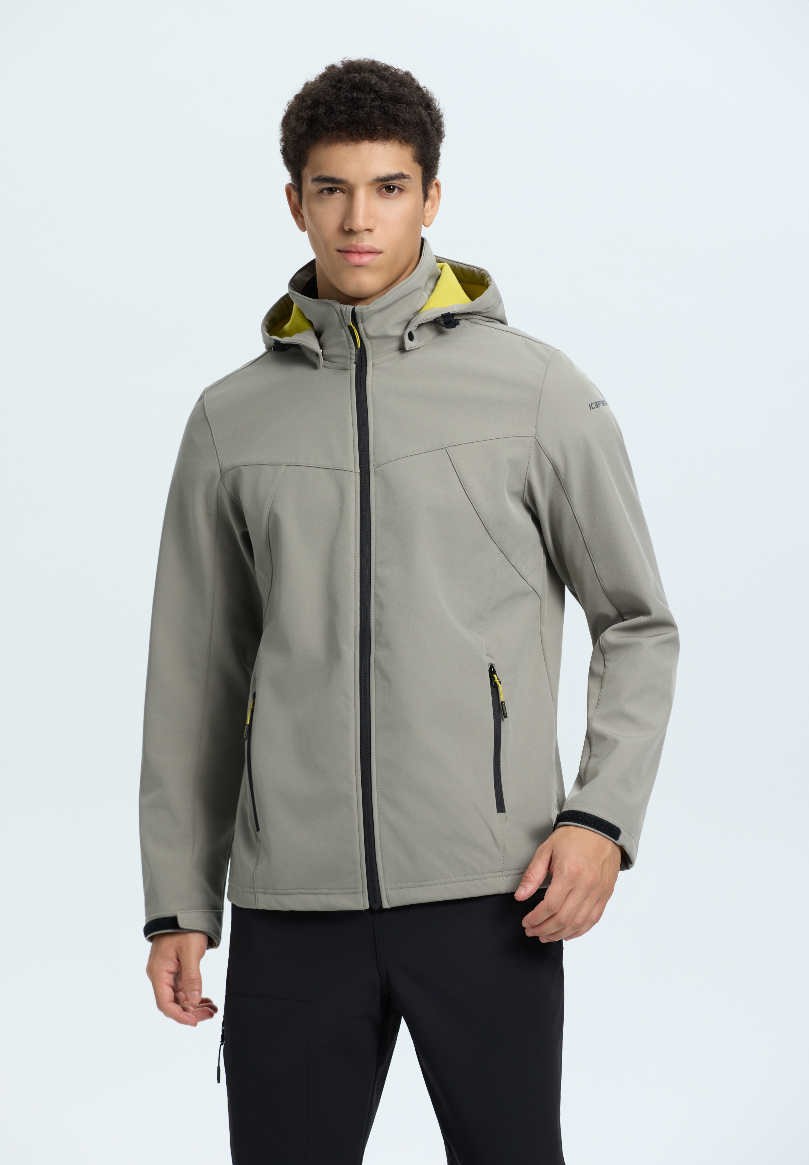 Icepeak Softshelljacke "BRIMFIELD" mit Kapuze winddicht, wasserabweisend, mit abnehmbarer Kapuze, atmungsaktiv