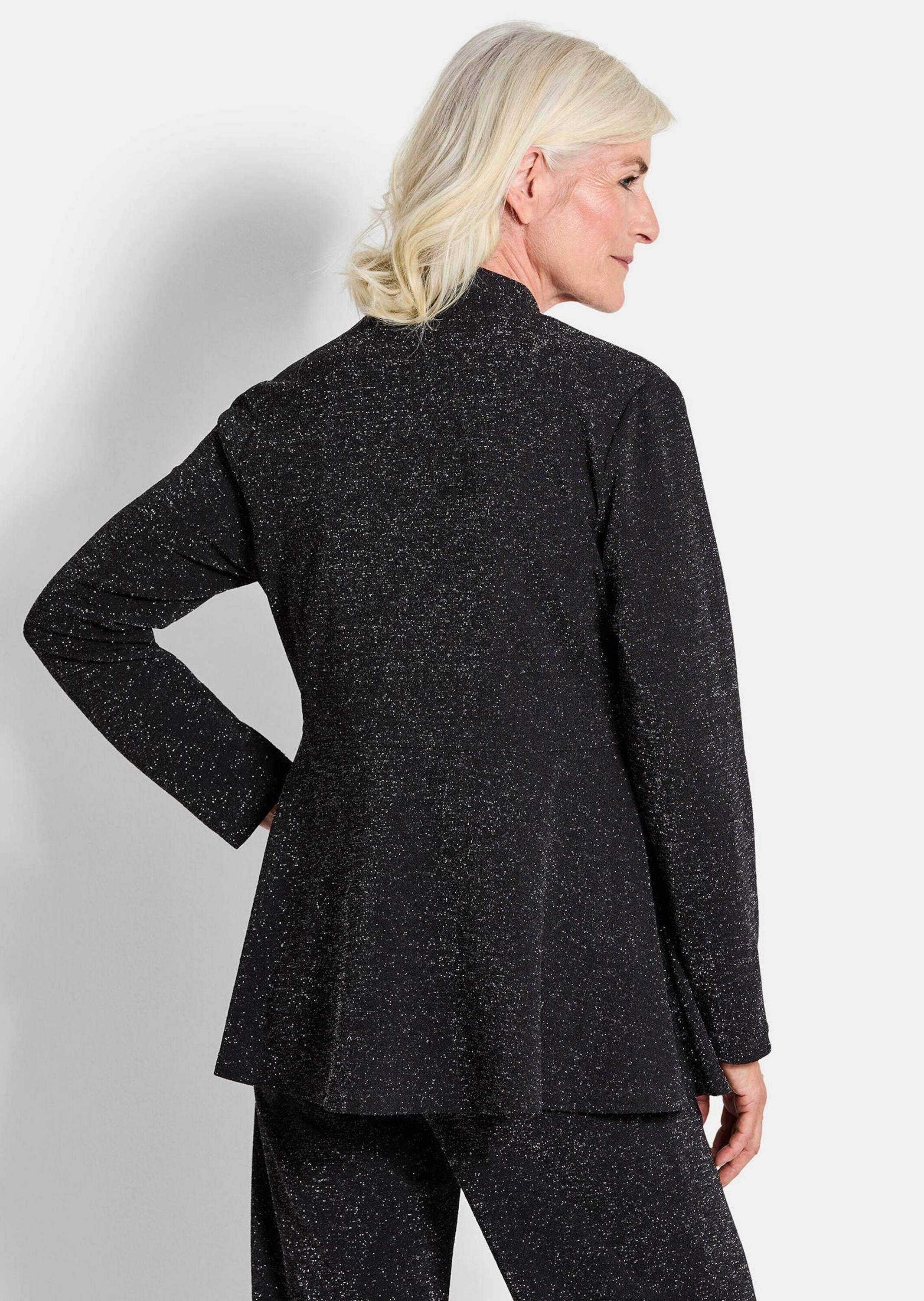 GOLDNER Jackenblazer »Kurzgröße Elegante Jerseyjacke mit Lurex«