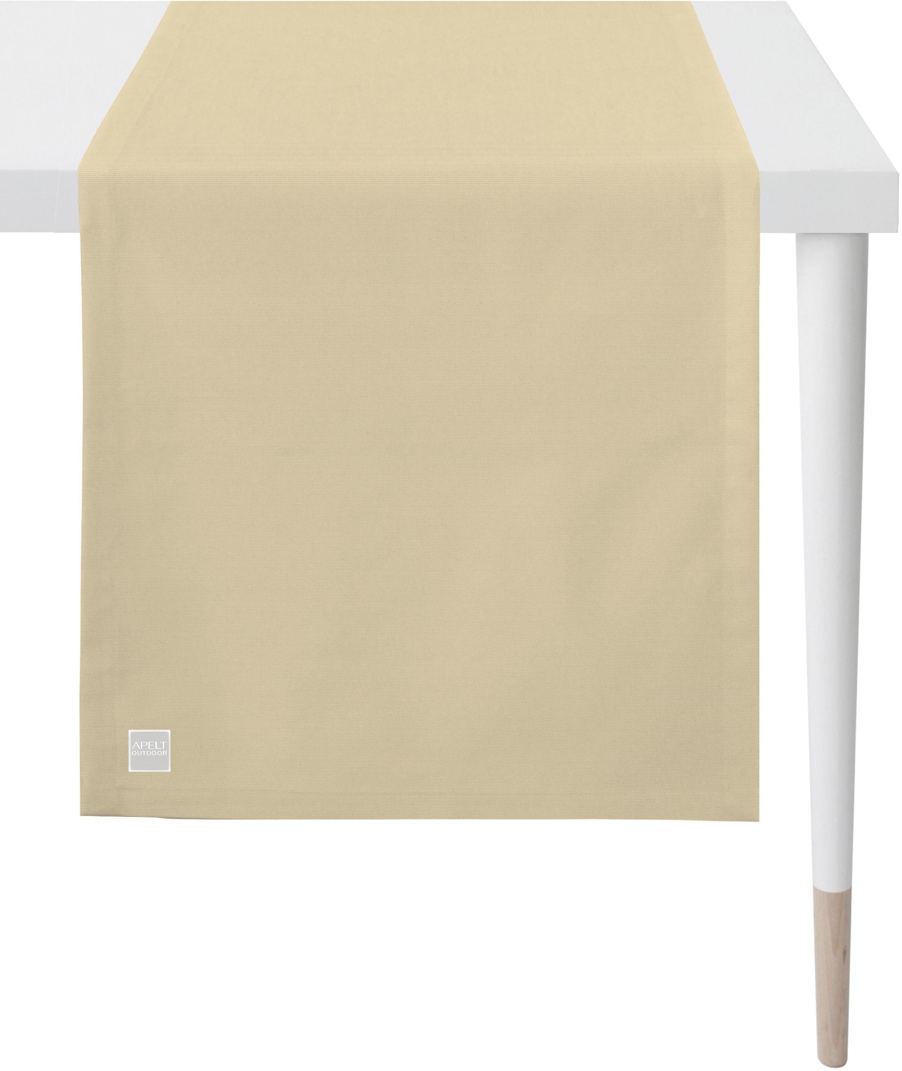 Tischläufer APELT, B:46cm L:140cm, beige, Polyester, Tischdecken, "3959 Outdoor, Sommerdeko, Sommer", Panama