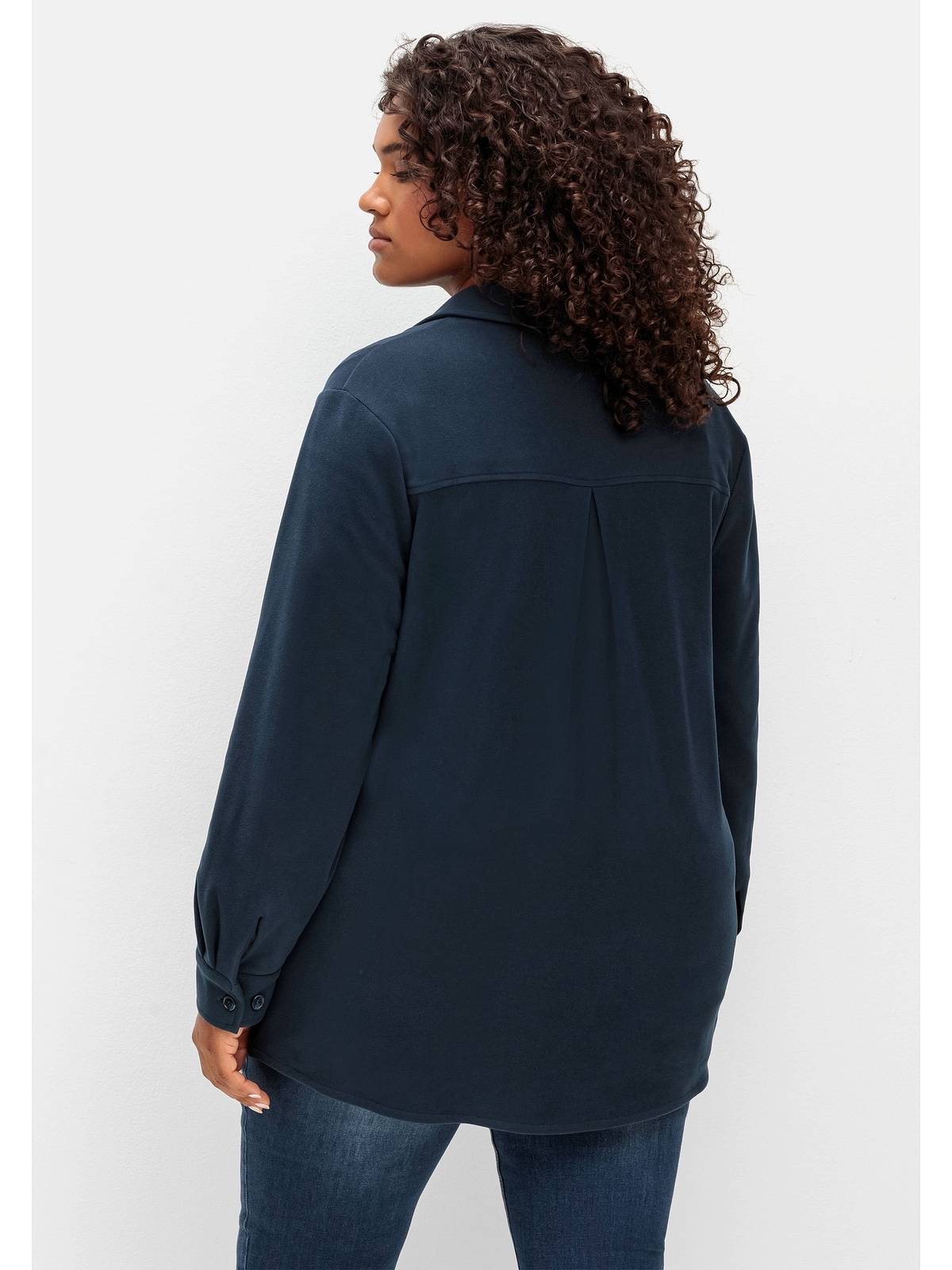 Sheego kuscheligem Hemdbluse | Größen«, aus bestellen BAUR »Große Fleece