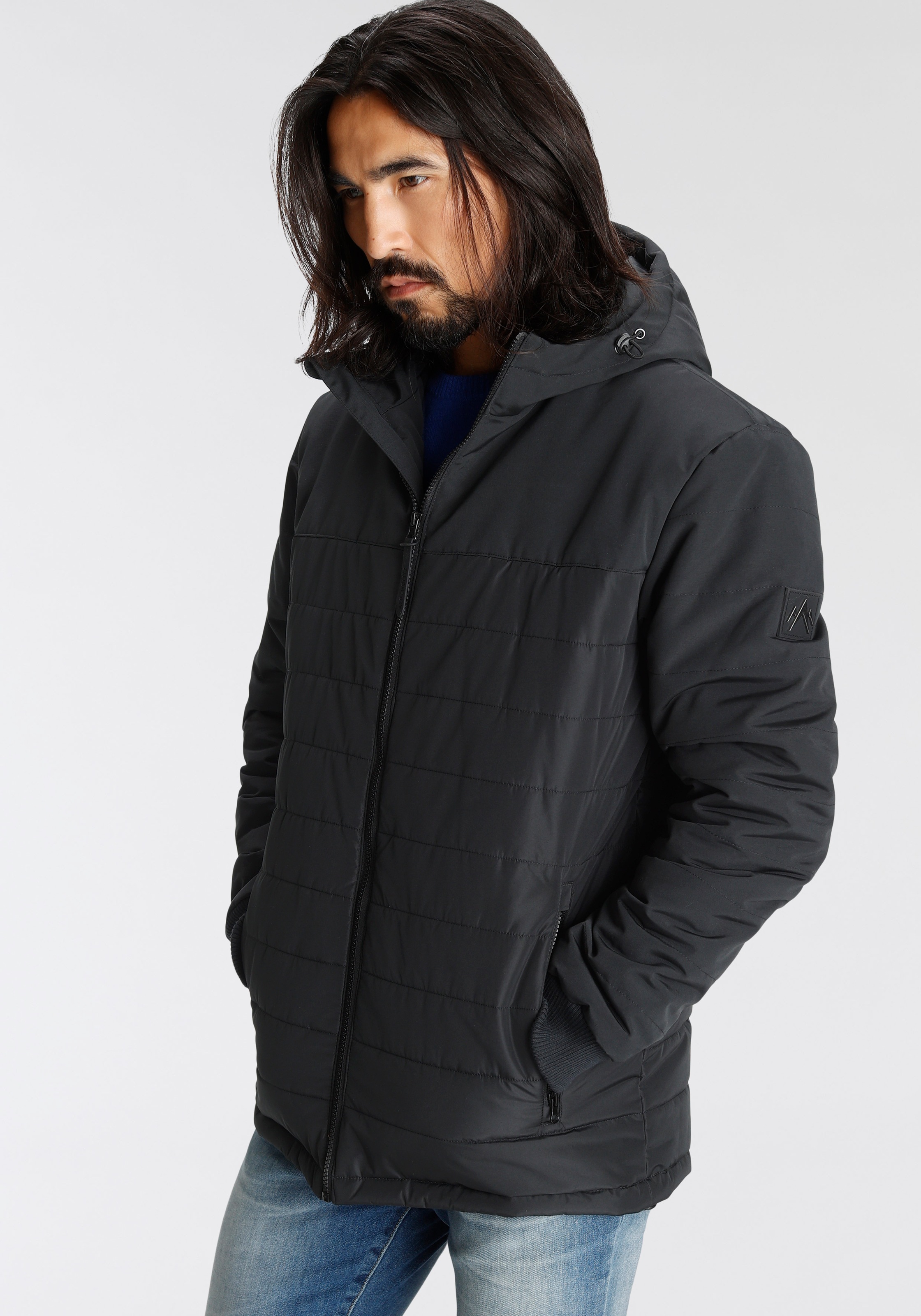 ALPENBLITZ Steppjacke »&quot; Namsos&quot;« mit Kapuze mit Mixmaterialien JW8504
