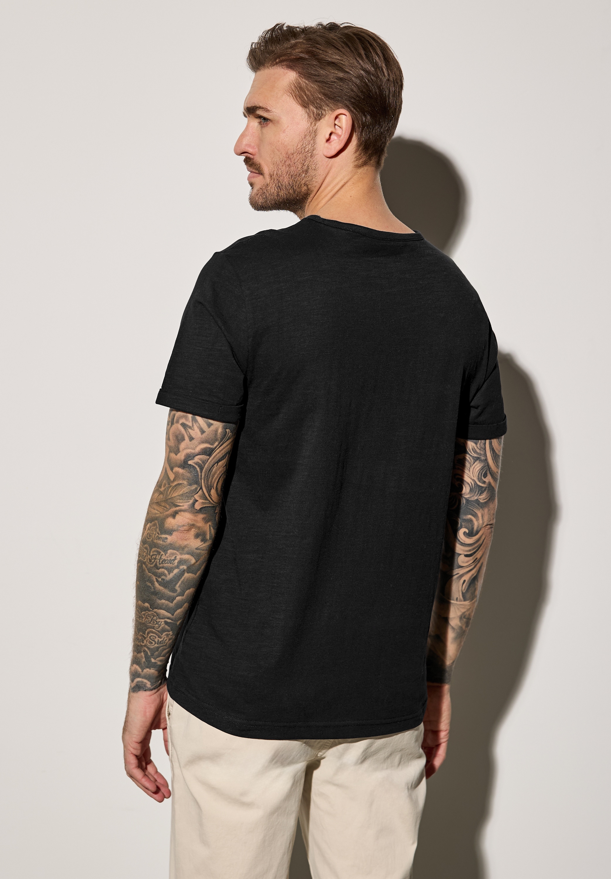 STREET ONE MEN T-Shirt, aus reiner Baumwolle