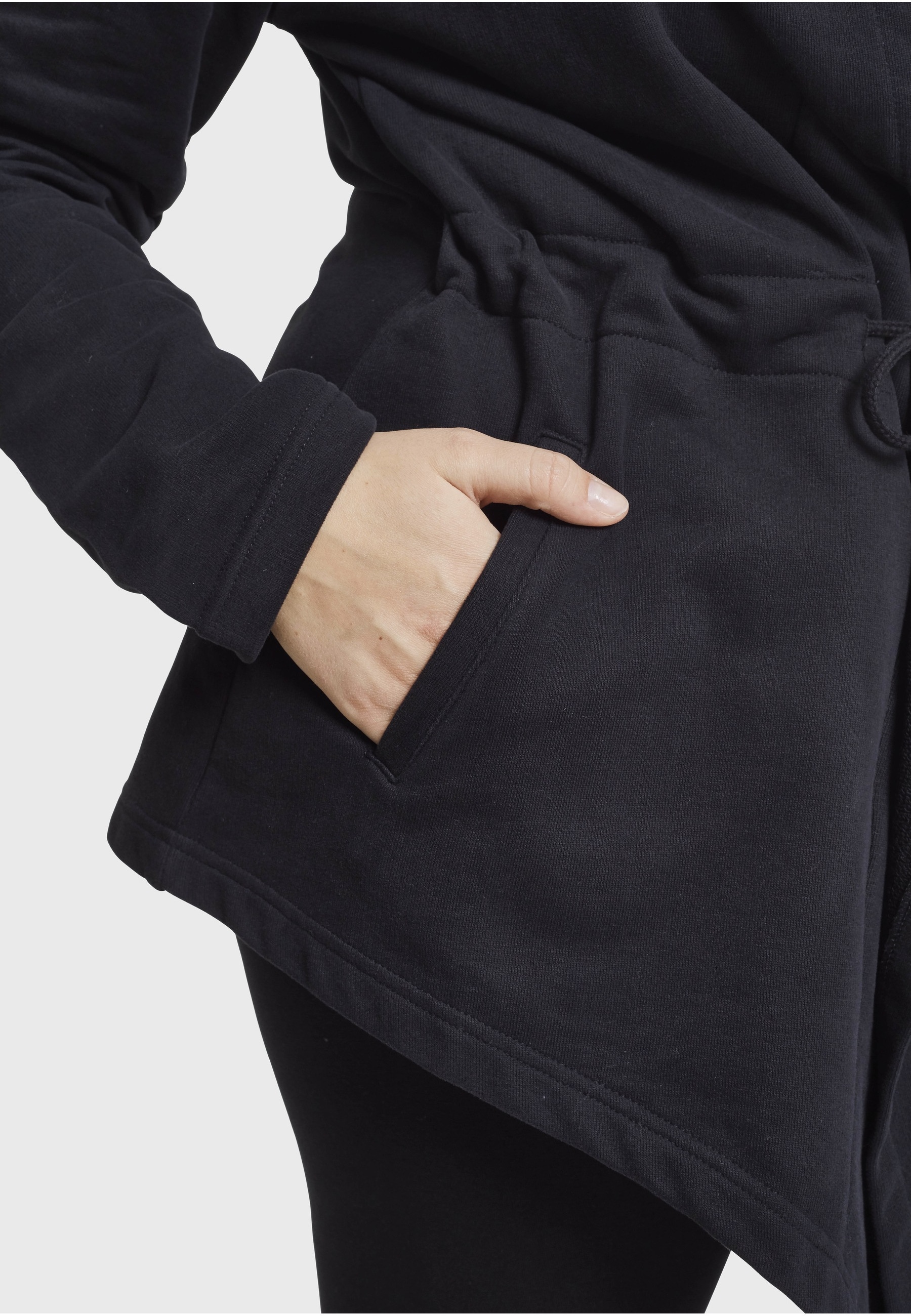 URBAN CLASSICS Strickjacke »Urban Classics Damen Ladies Hooded Sweat Cardigan« 1 Stk.