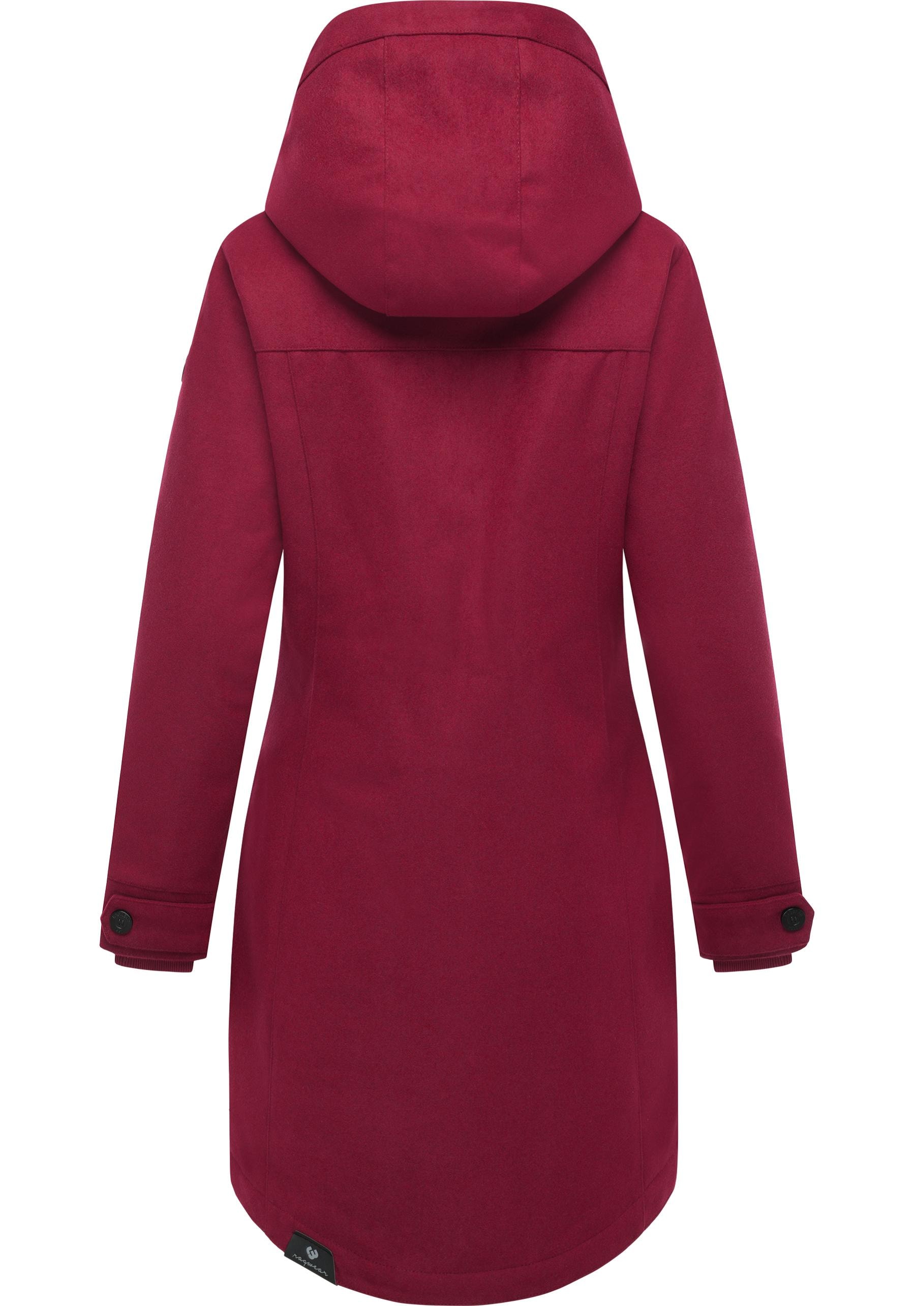 Ragwear Wintermantel »Jannisa Coat« Klassischer Damen Kurzmantel mit Kapuze