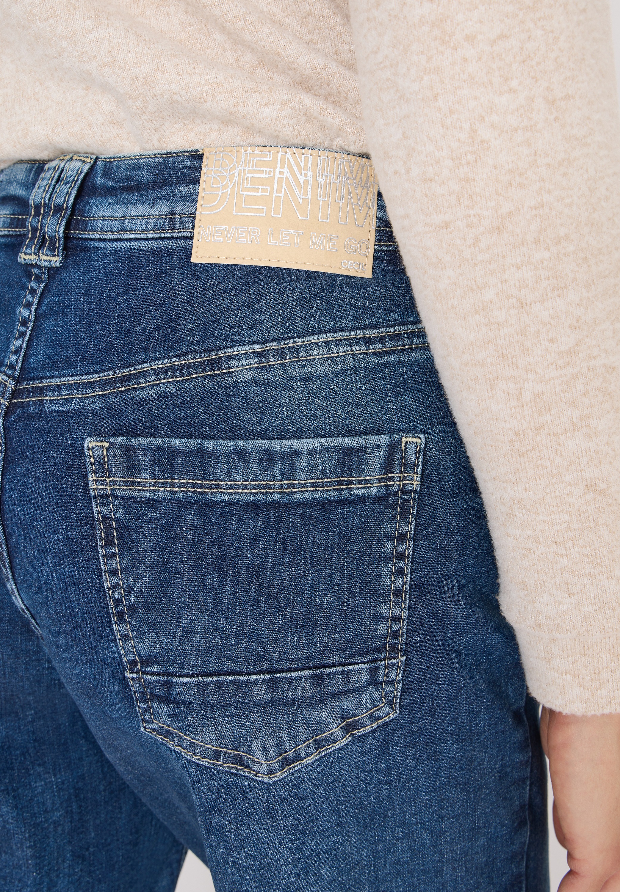 Thumbnail - Cecil Loose-fit-Jeans "Style NEELE" Wide Leg Patch Pocket Jeans